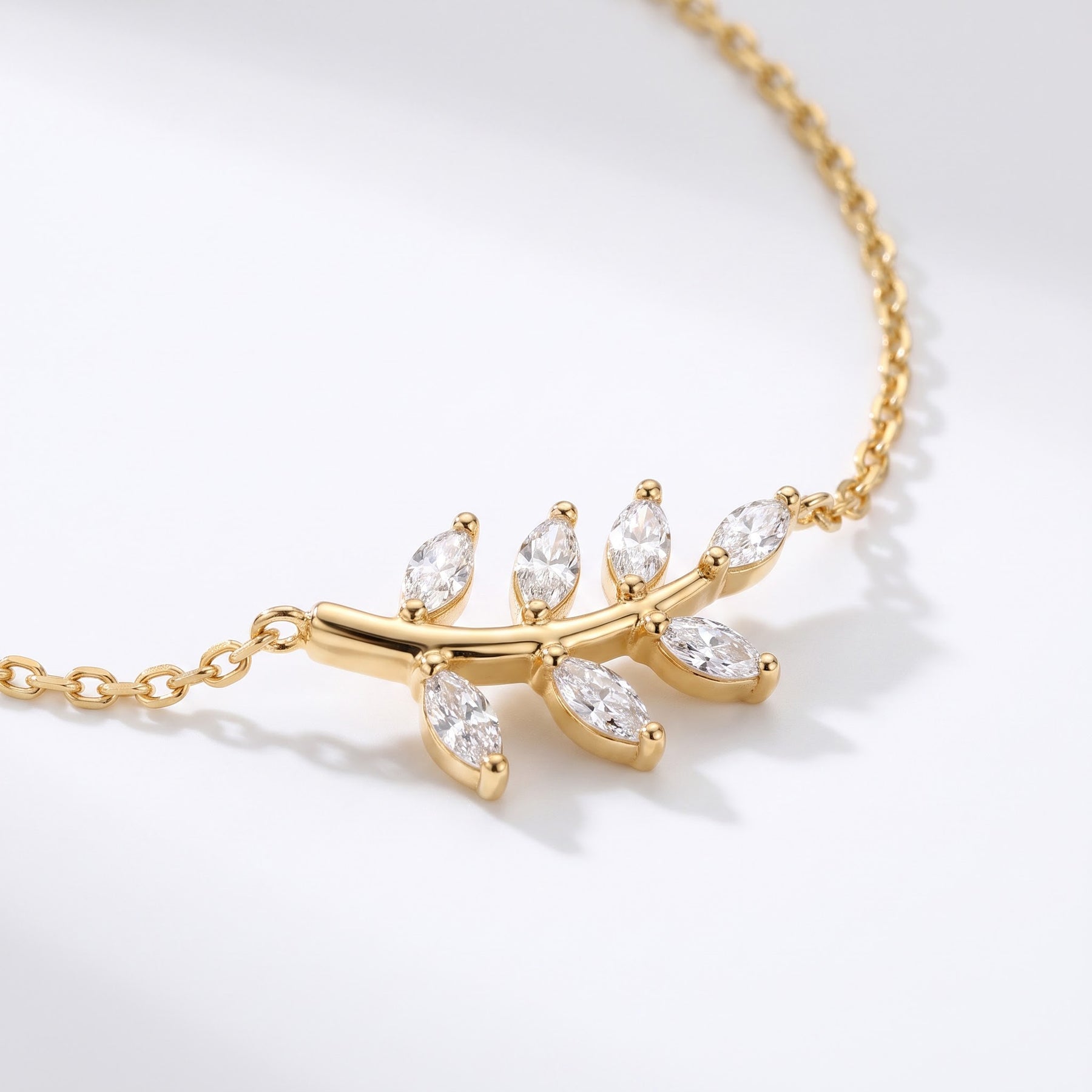 Marquise Diamond Leaf Anklet