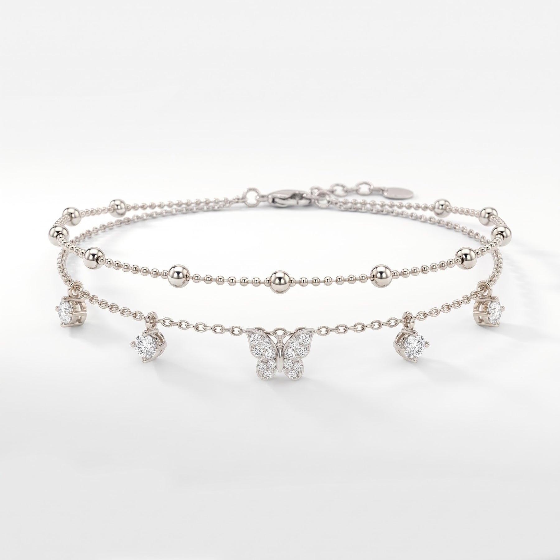 Diamond Butterfly Anklet