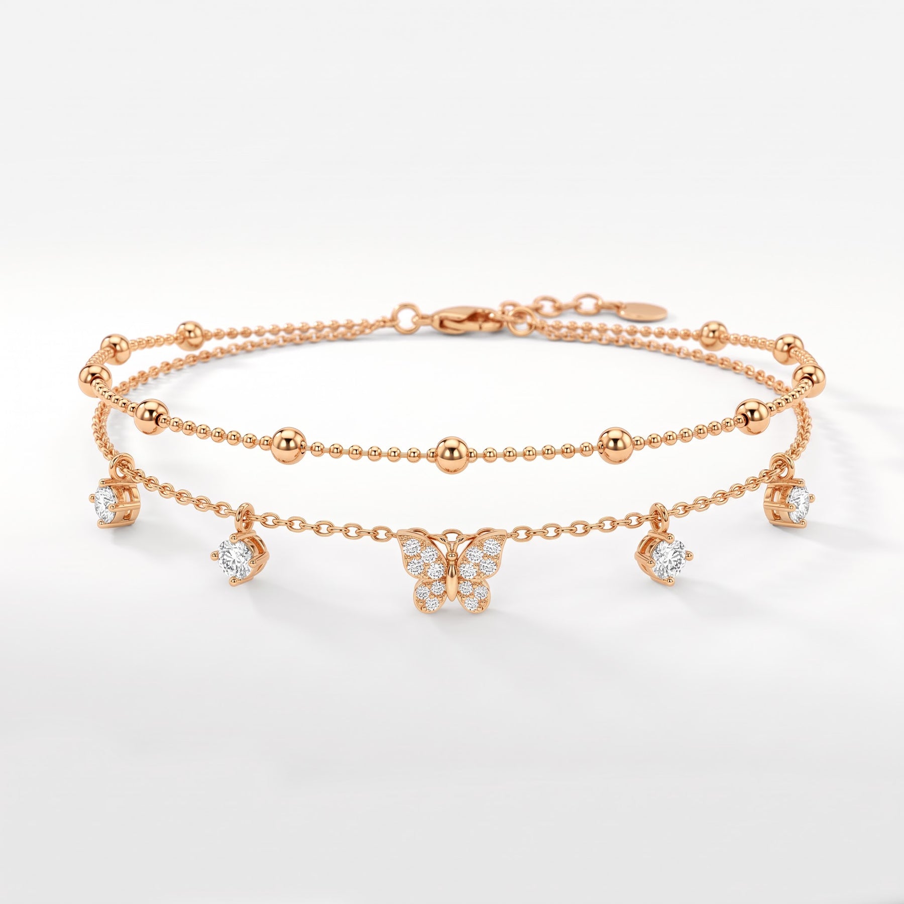 Diamond Butterfly Anklet