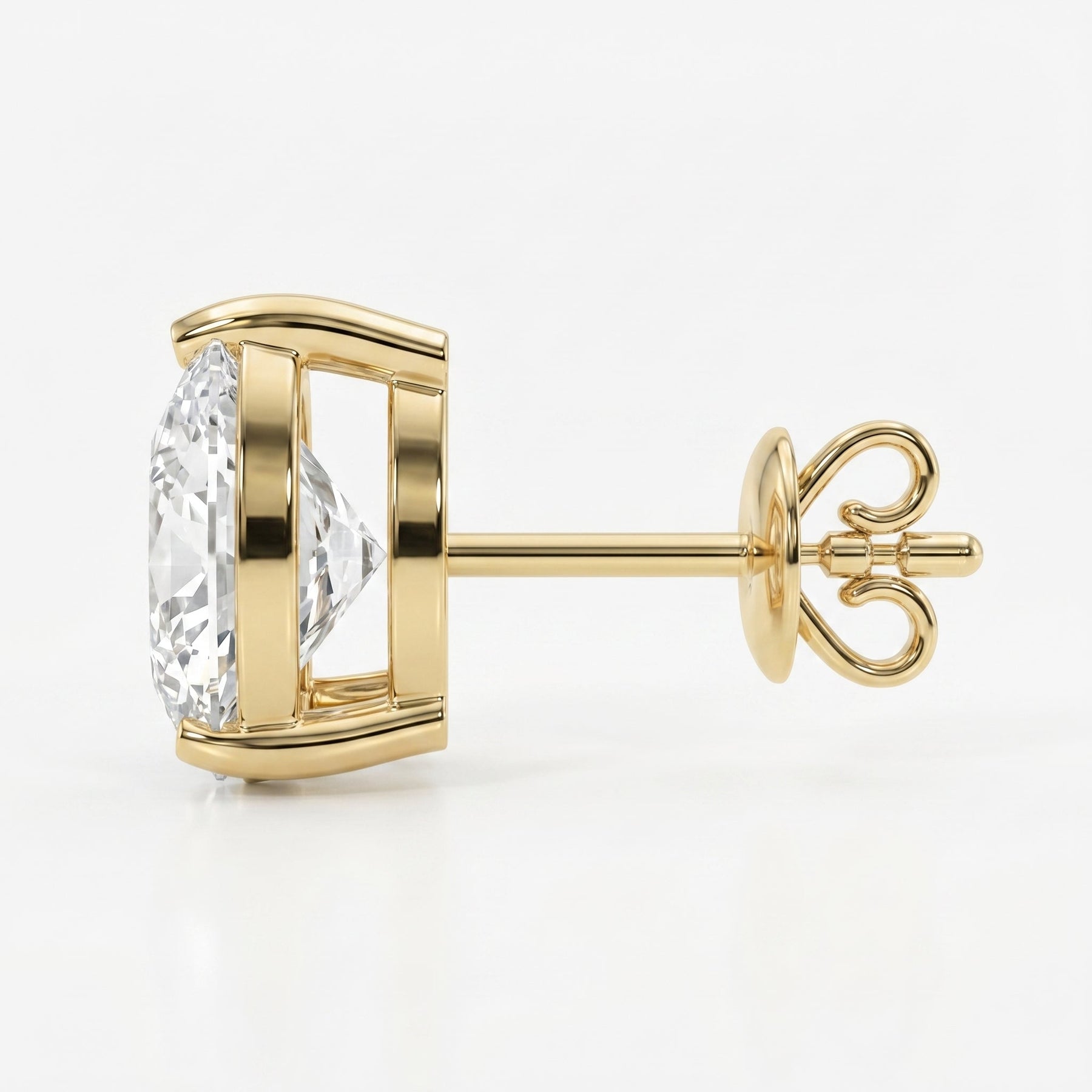 Pear Diamond Stud Earrings