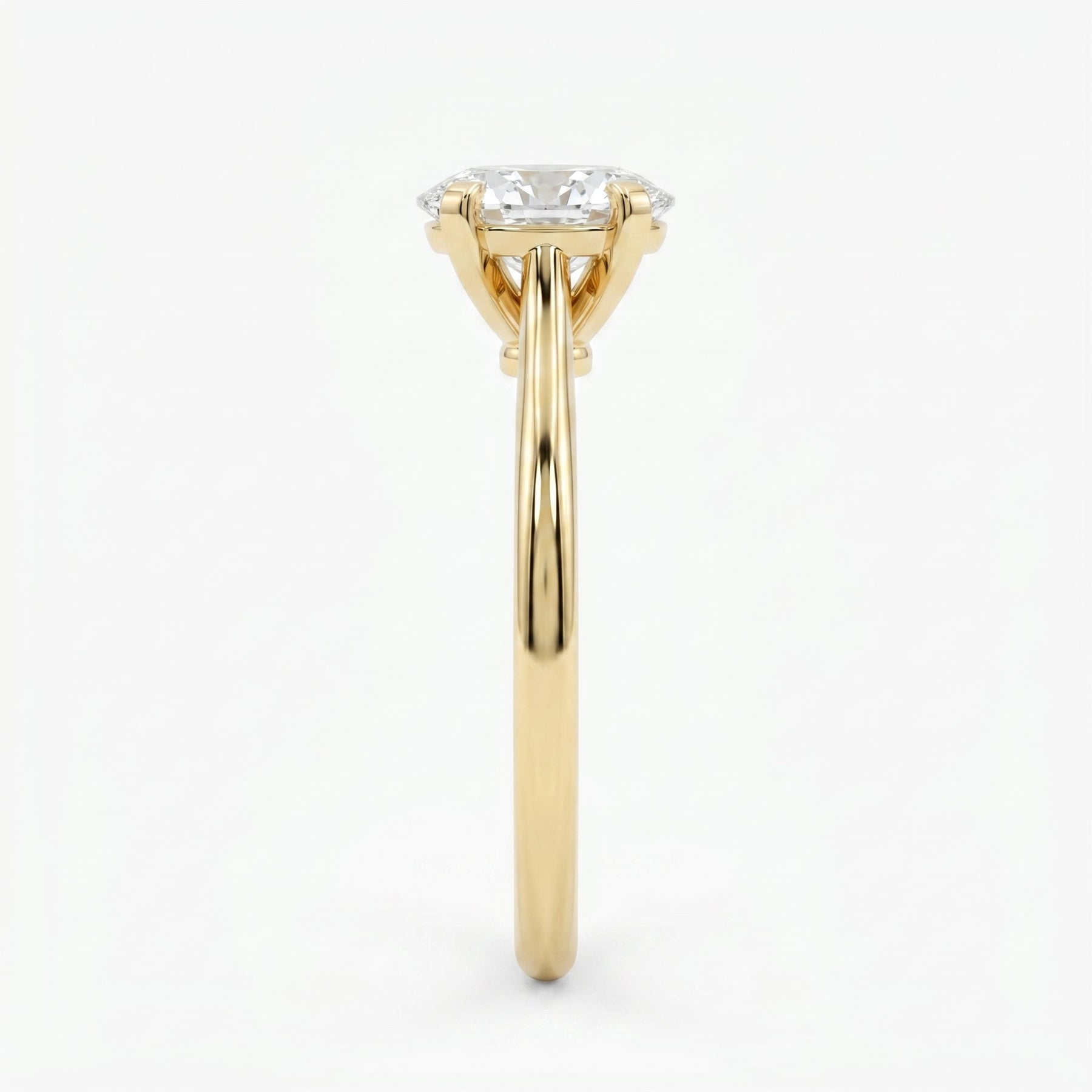 Classic Oval Shape Diamond  Solitaire Engagement Ring