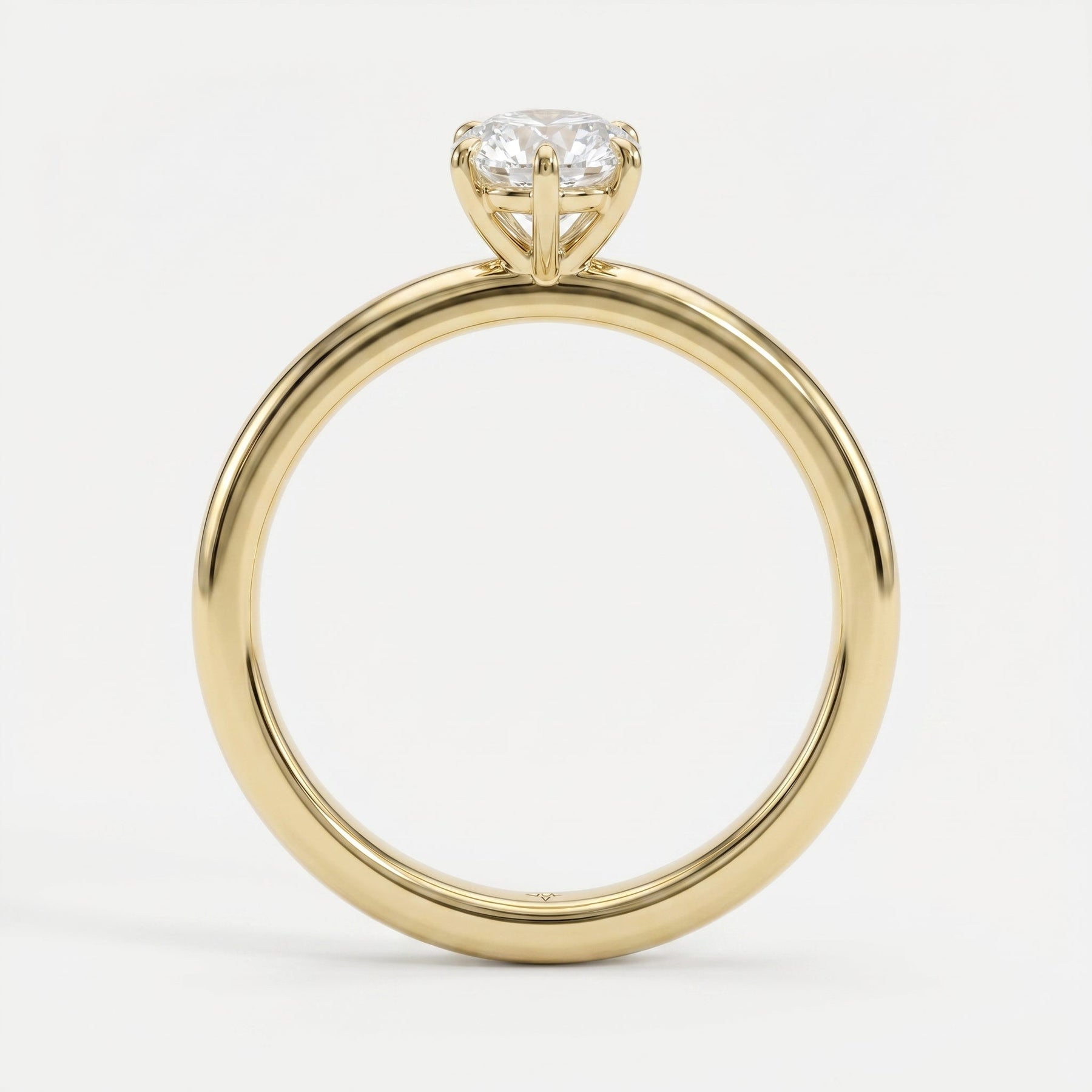 Oval Diamond Six Prong Solitaire Engagement Ring