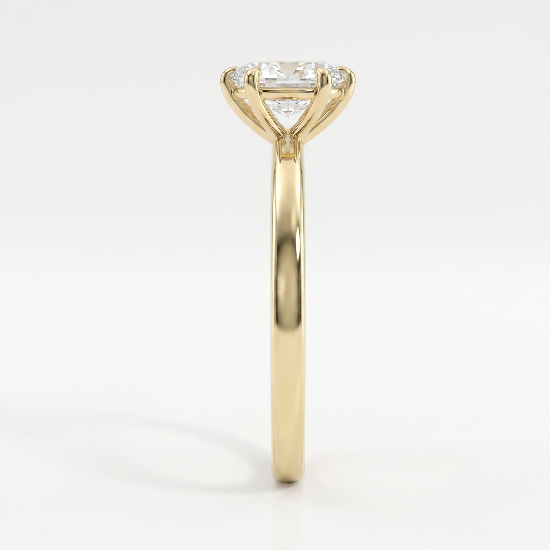 Oval Diamond Six Prong Solitaire Engagement Ring