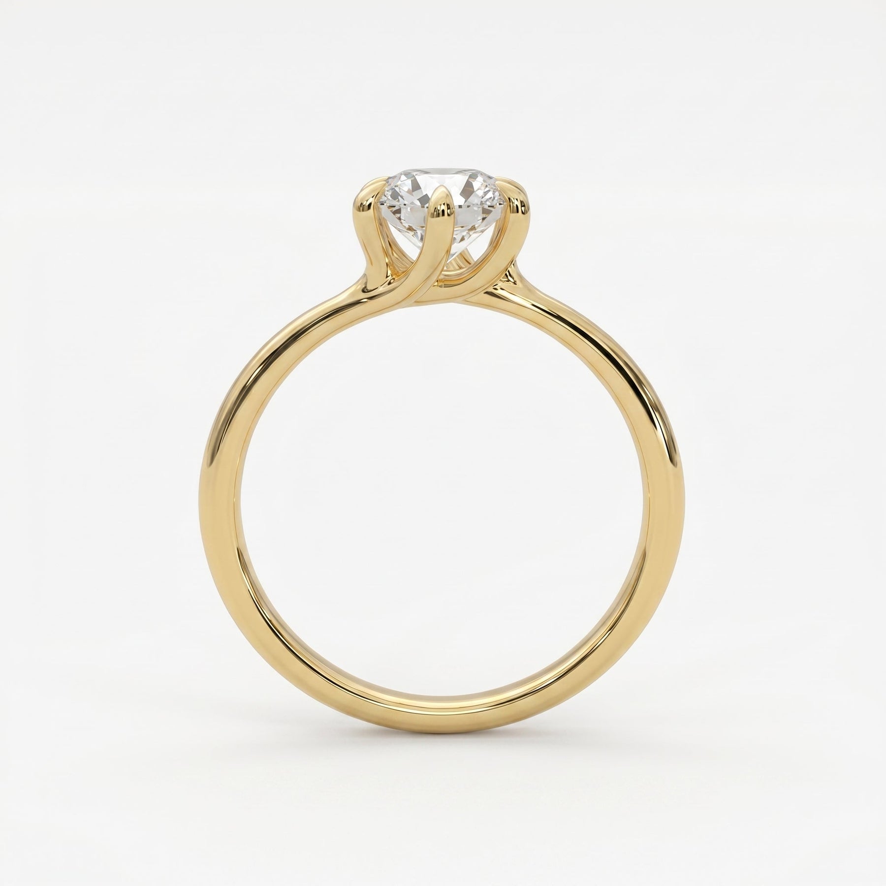 Classic Round Cut Diamond Solitaire Engagement Ring