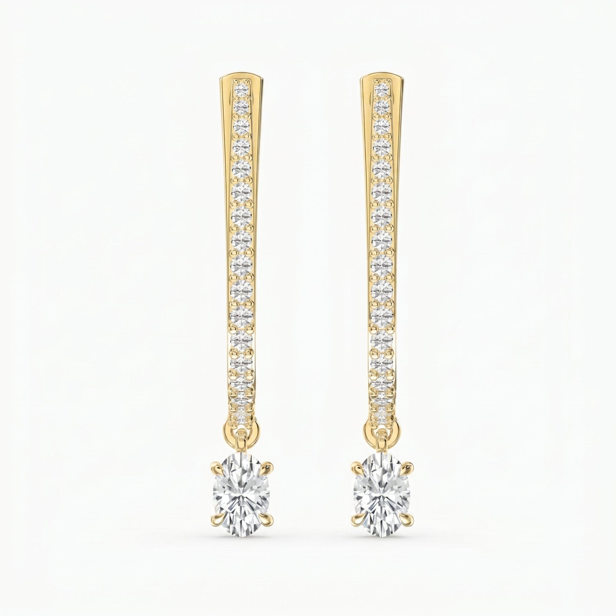 Hoops Diamond Pavé Solitaire Fine Jewelry