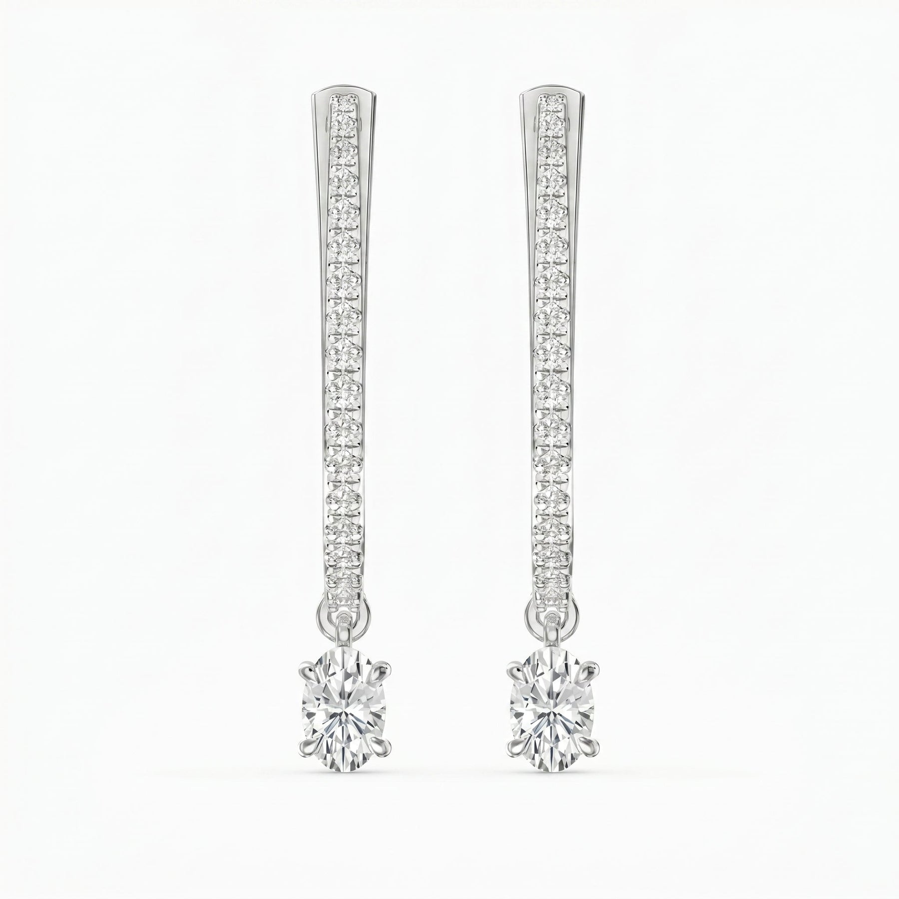 Hoops Diamond Pavé Solitaire Fine Jewelry