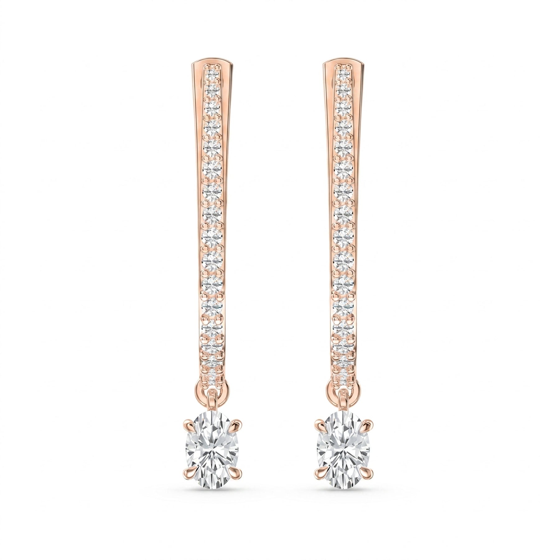 Hoops Diamond Pavé Solitaire Fine Jewelry