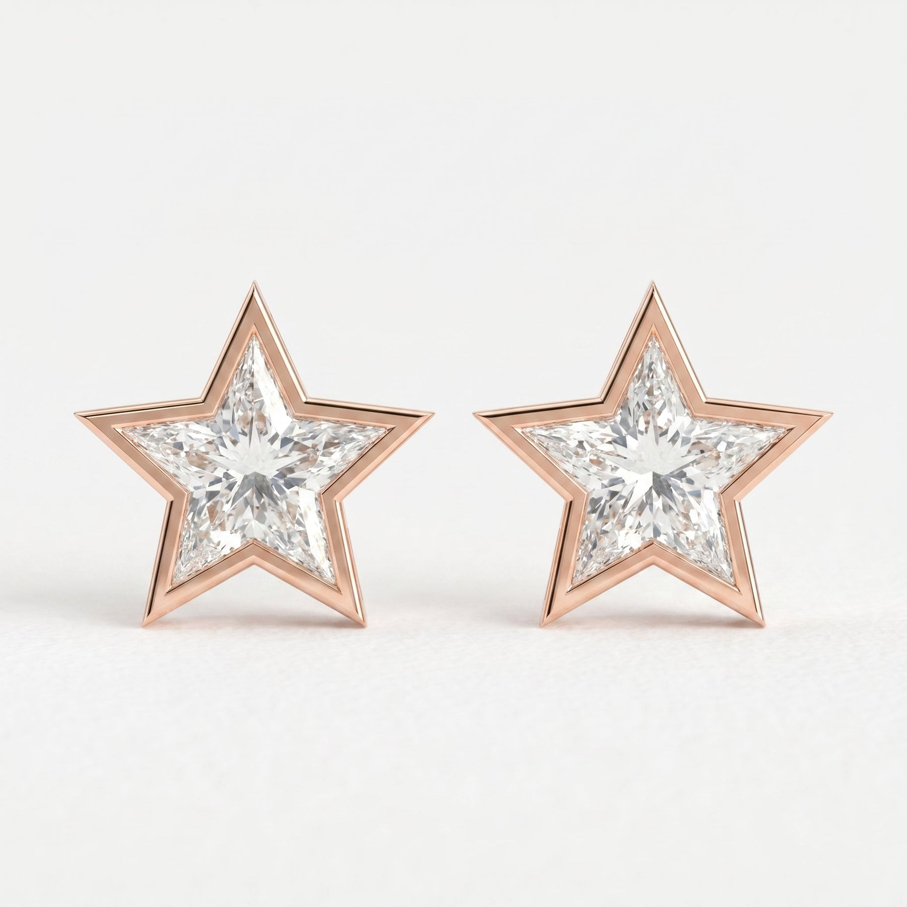 Star design Kitestar Diamond Earring Stud