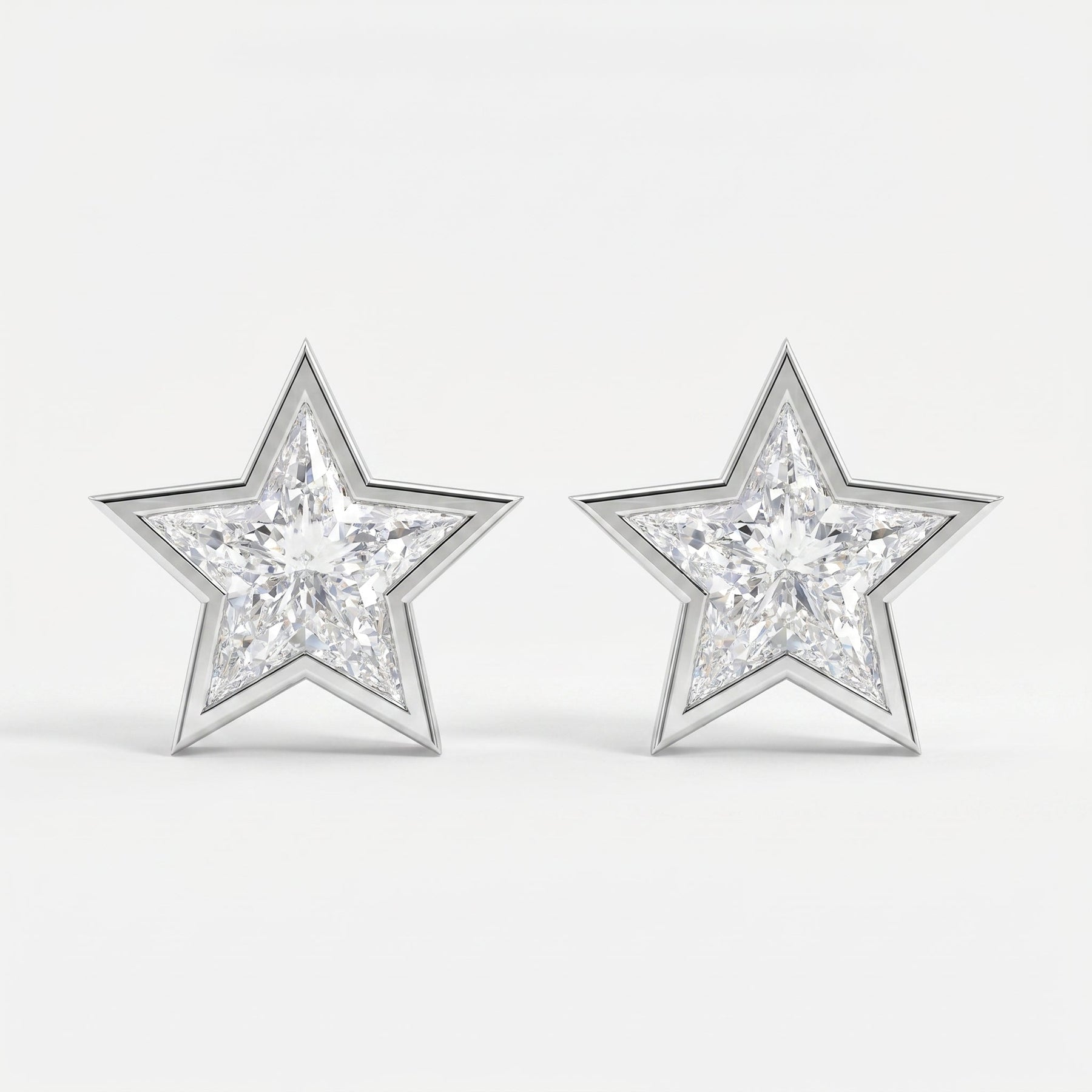 Star design Kitestar Diamond Earring Stud