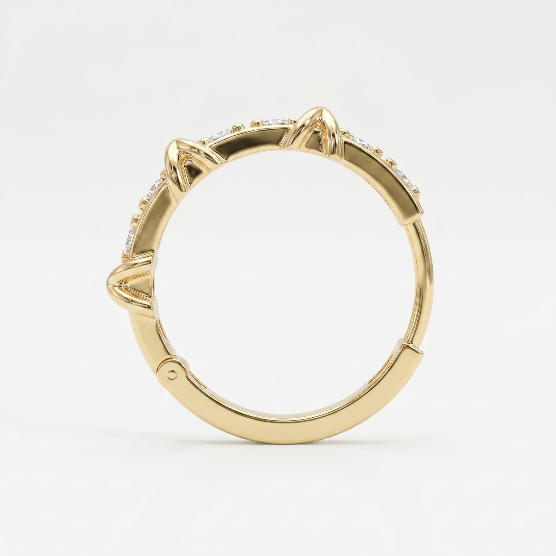 Crisscross Detailing Diamond Hoops Fine Jewelry