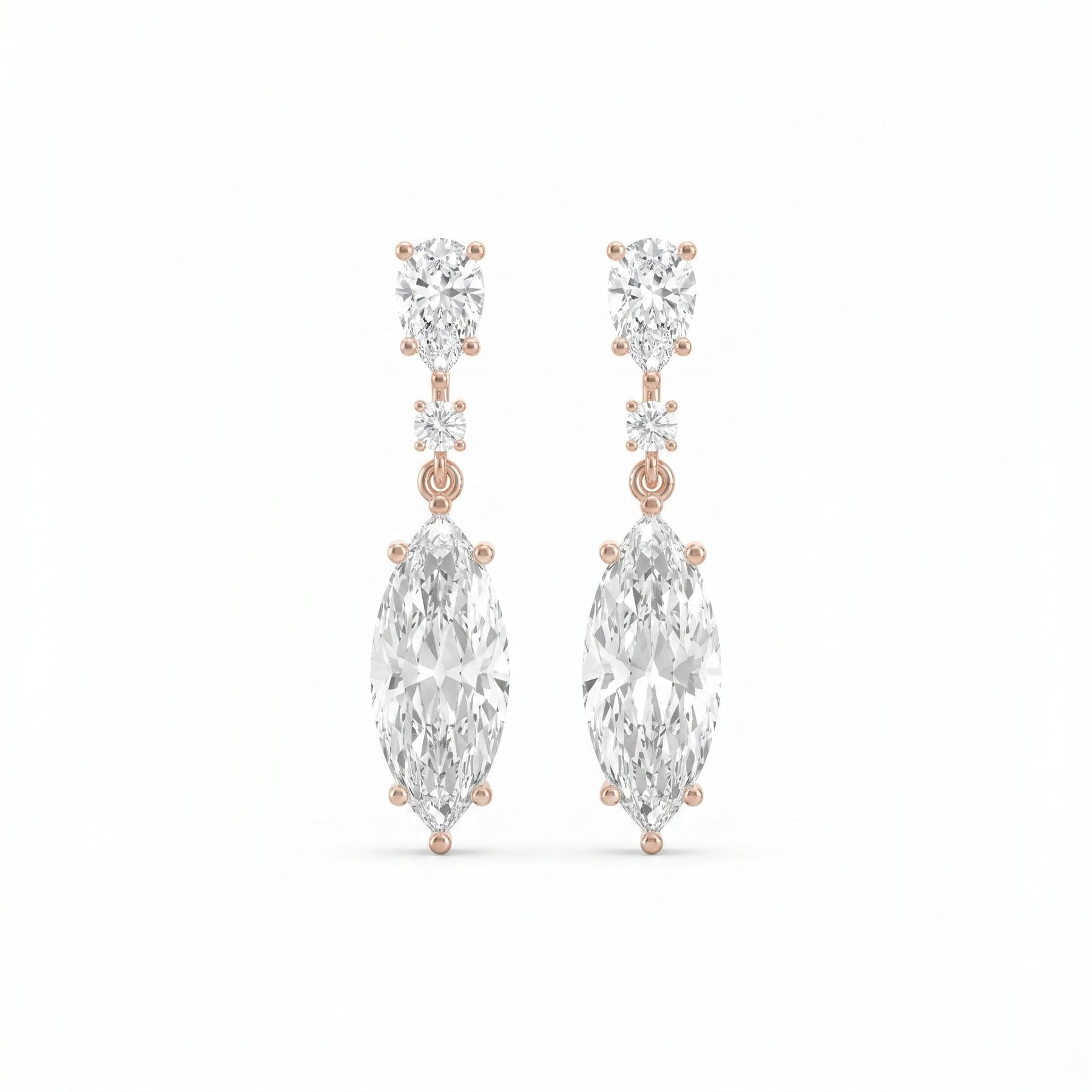 Triple Cut Drop Dangle Design Earring