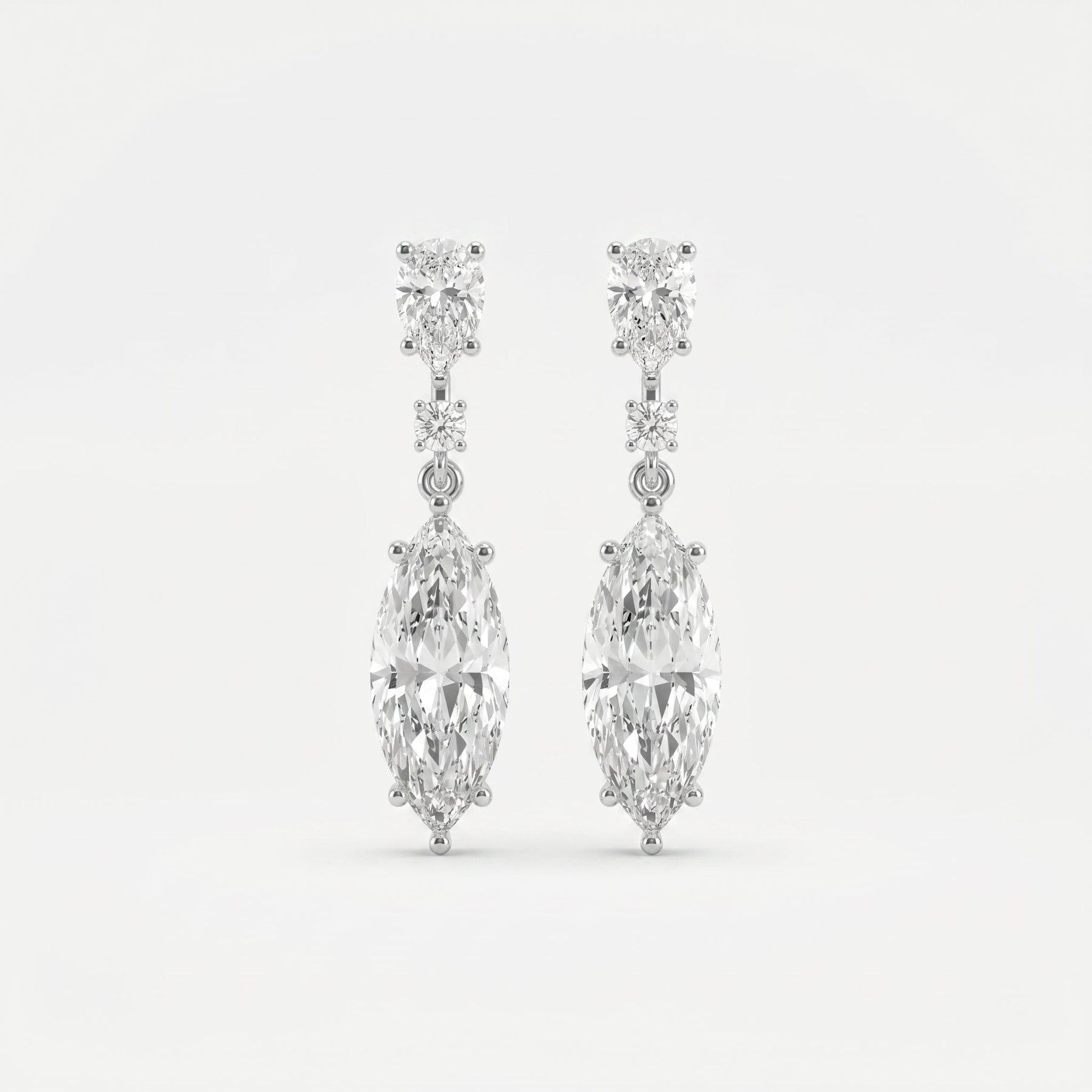 Triple Cut Drop Dangle Design Earring