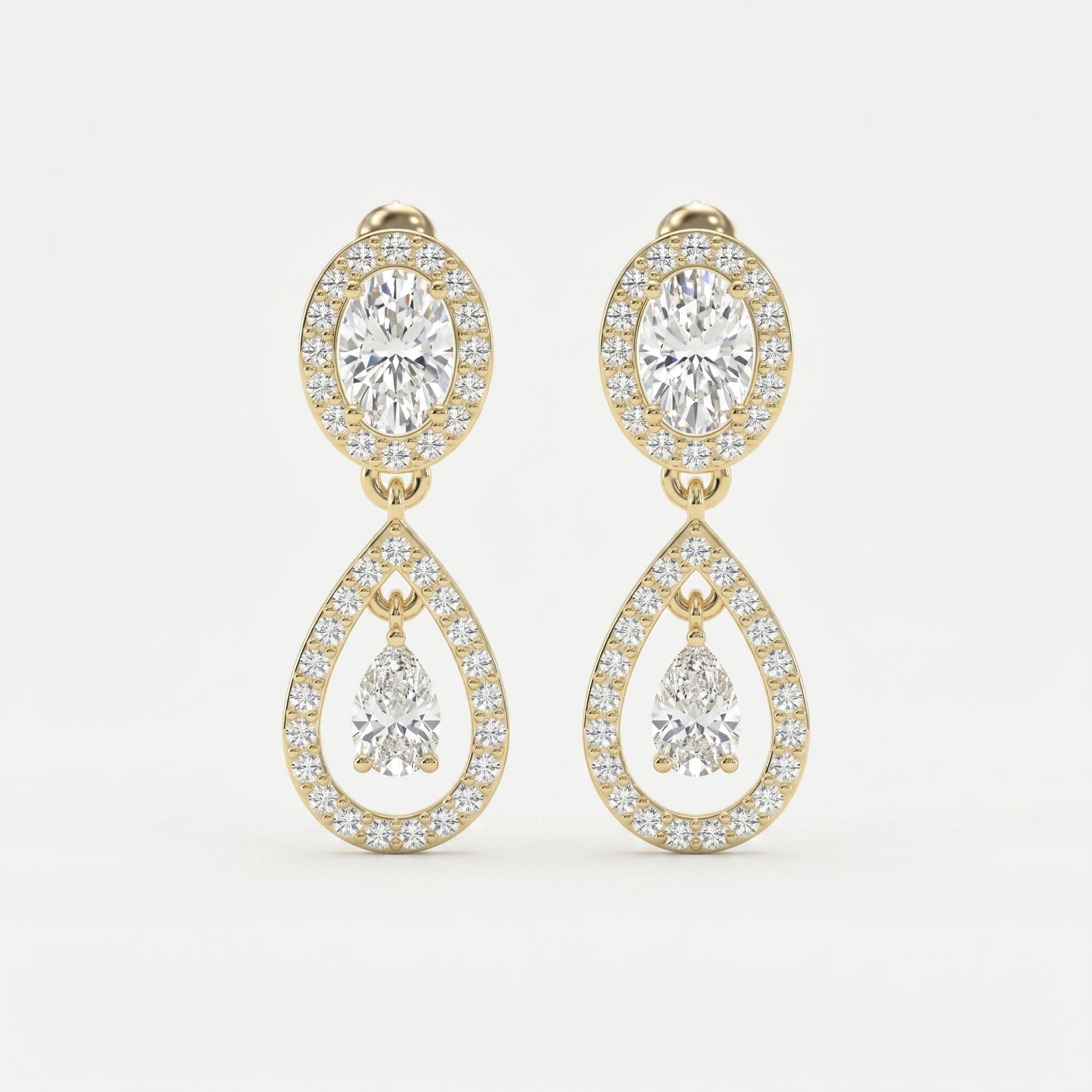 Elegant Multi Diamond Drop & Dangle Earring