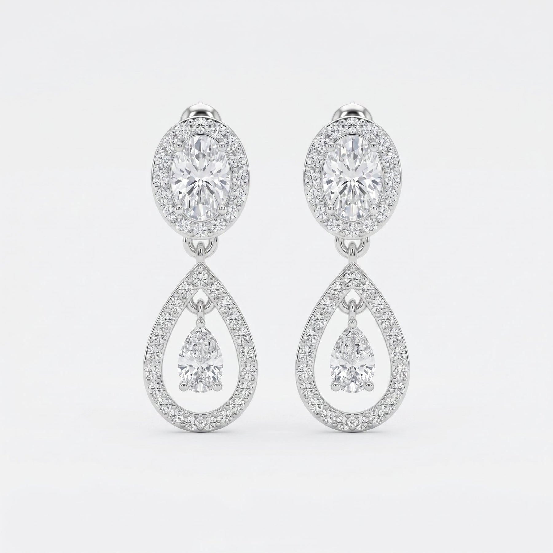 Elegant Multi Diamond Drop & Dangle Earring