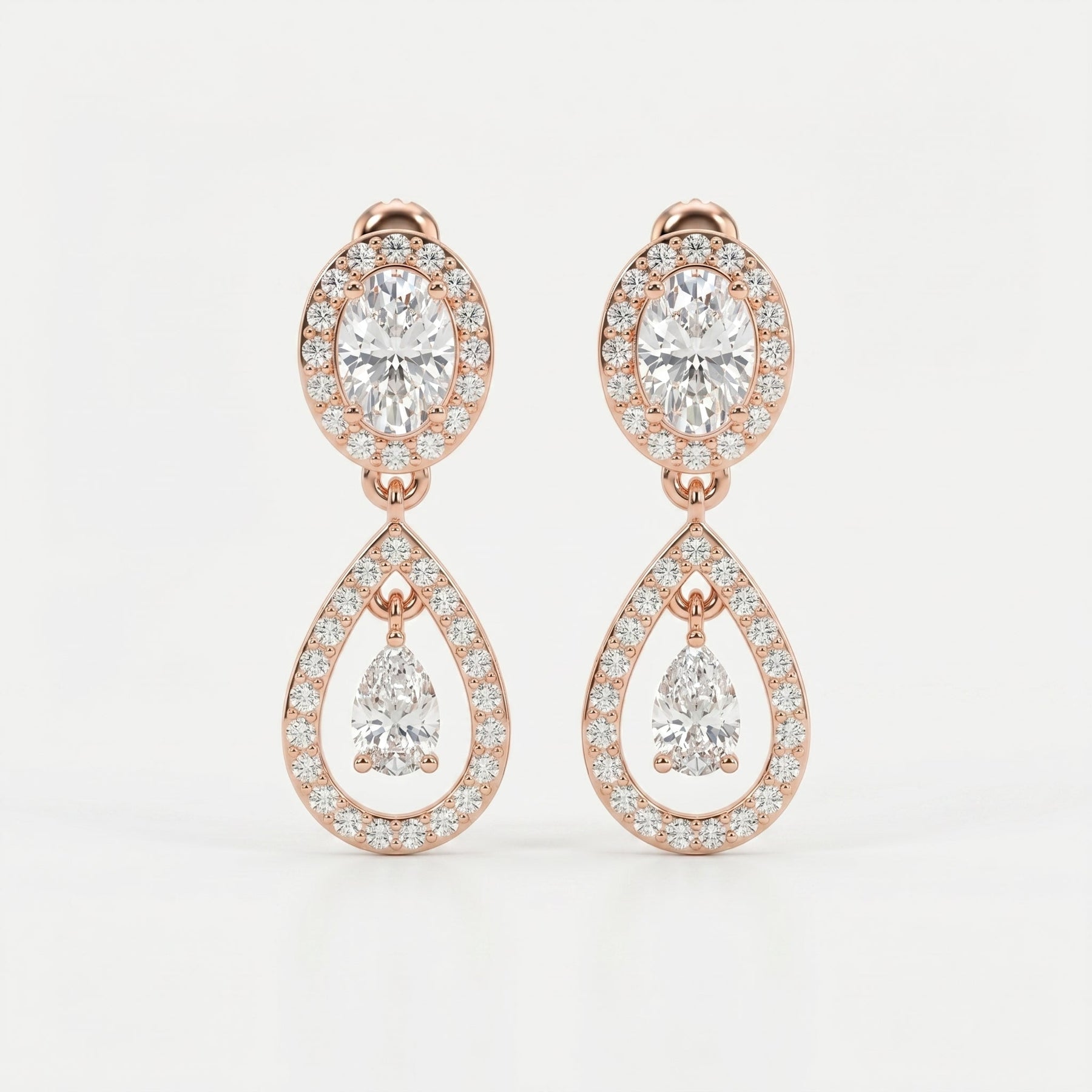 Elegant Multi Diamond Drop & Dangle Earring