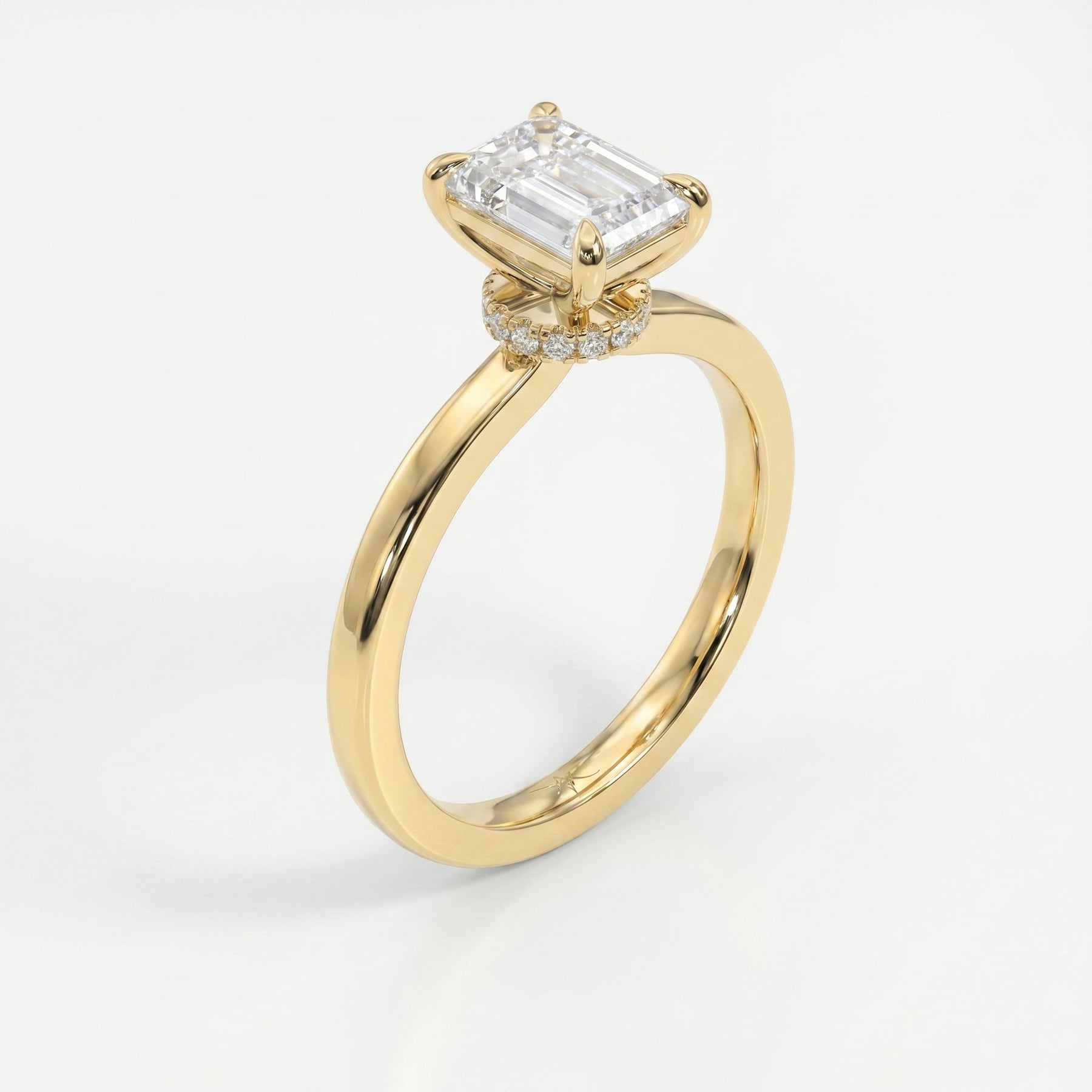 Emerald Cut Eclipse Ring