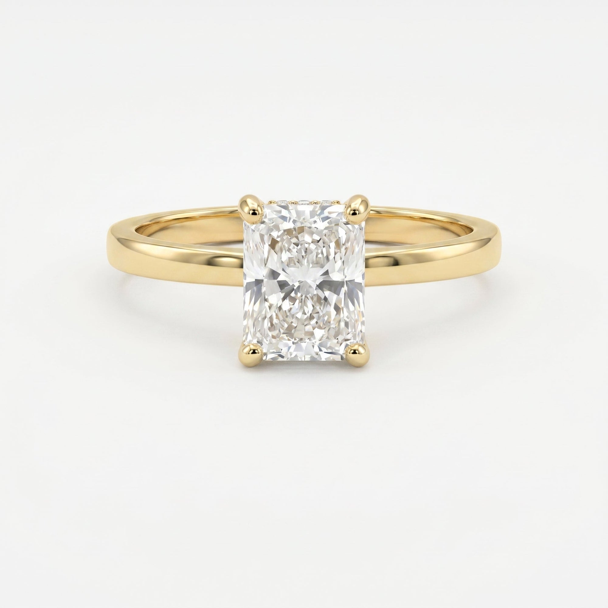 Luster Veil Radiant Hidden Halo Ring