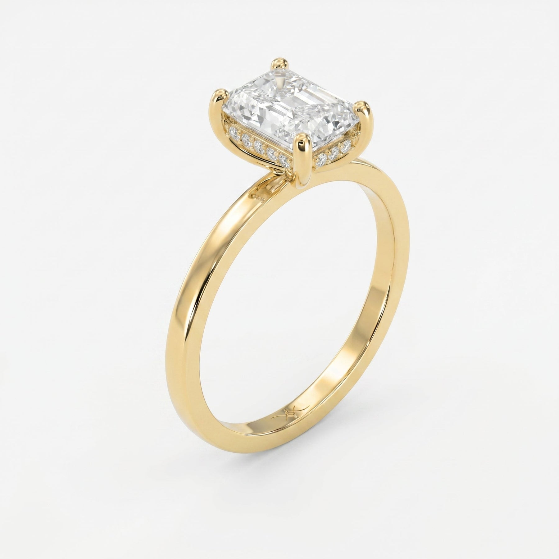 Luster Veil Radiant Hidden Halo Ring
