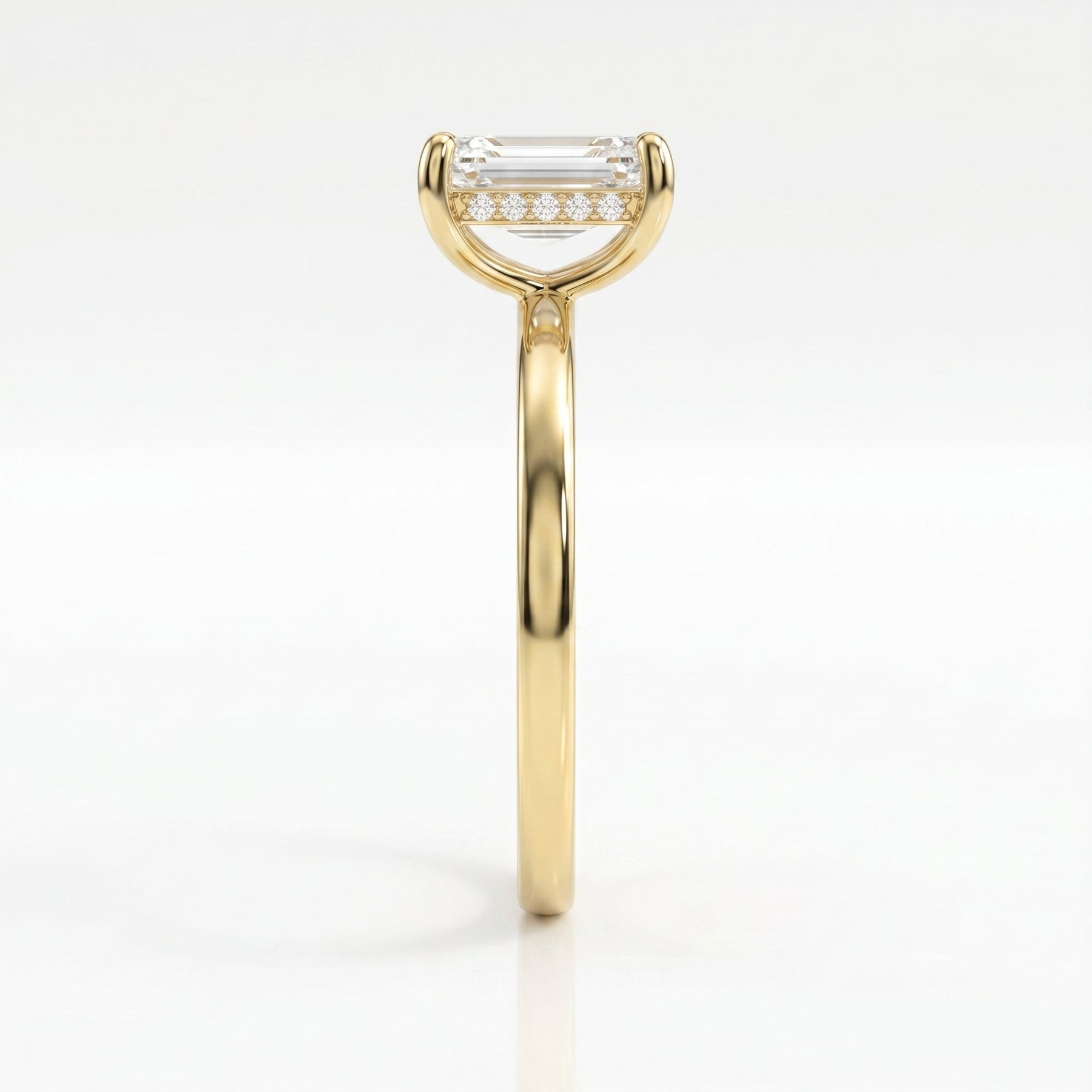 Luster Veil Radiant Hidden Halo Ring
