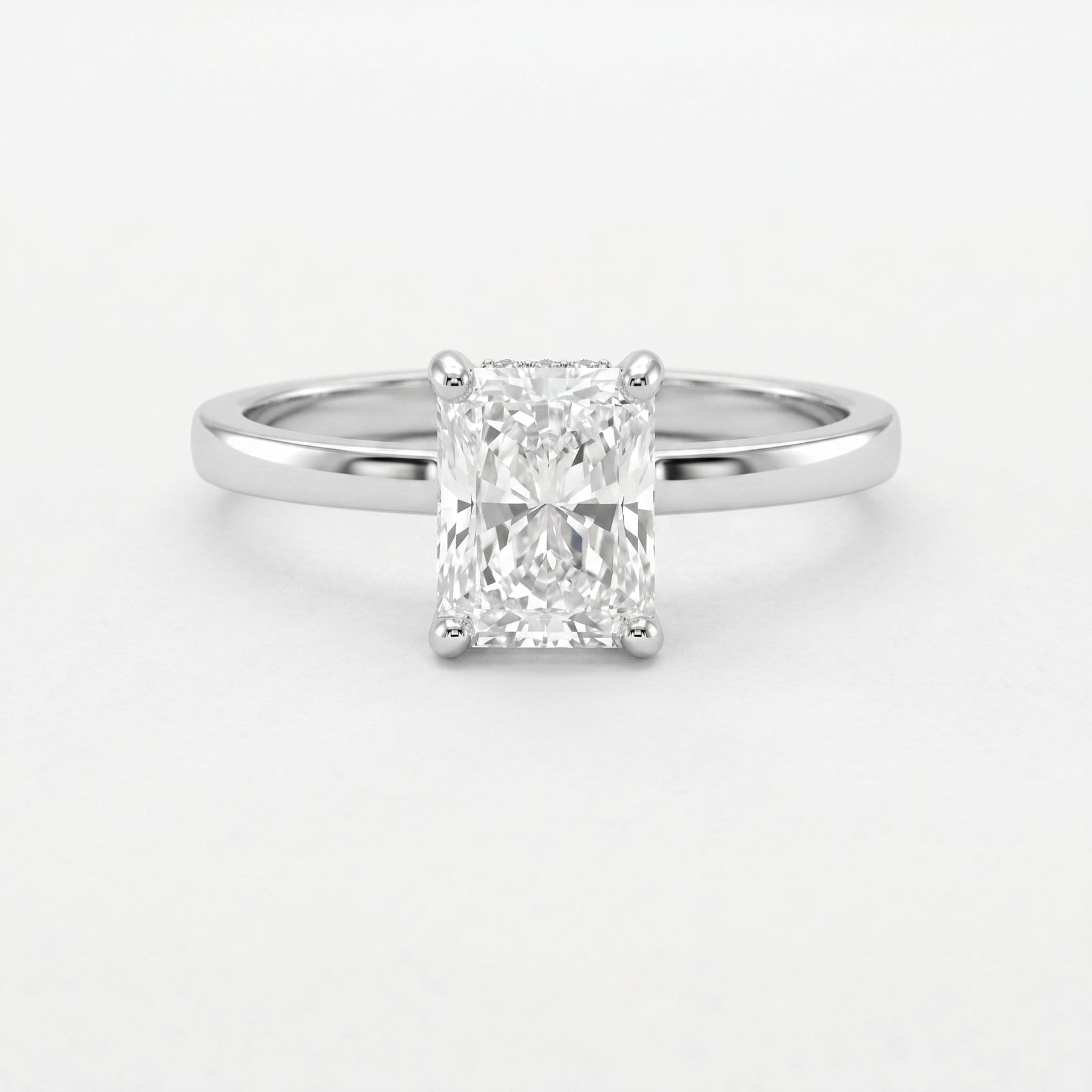 Luster Veil Radiant Hidden Halo Ring
