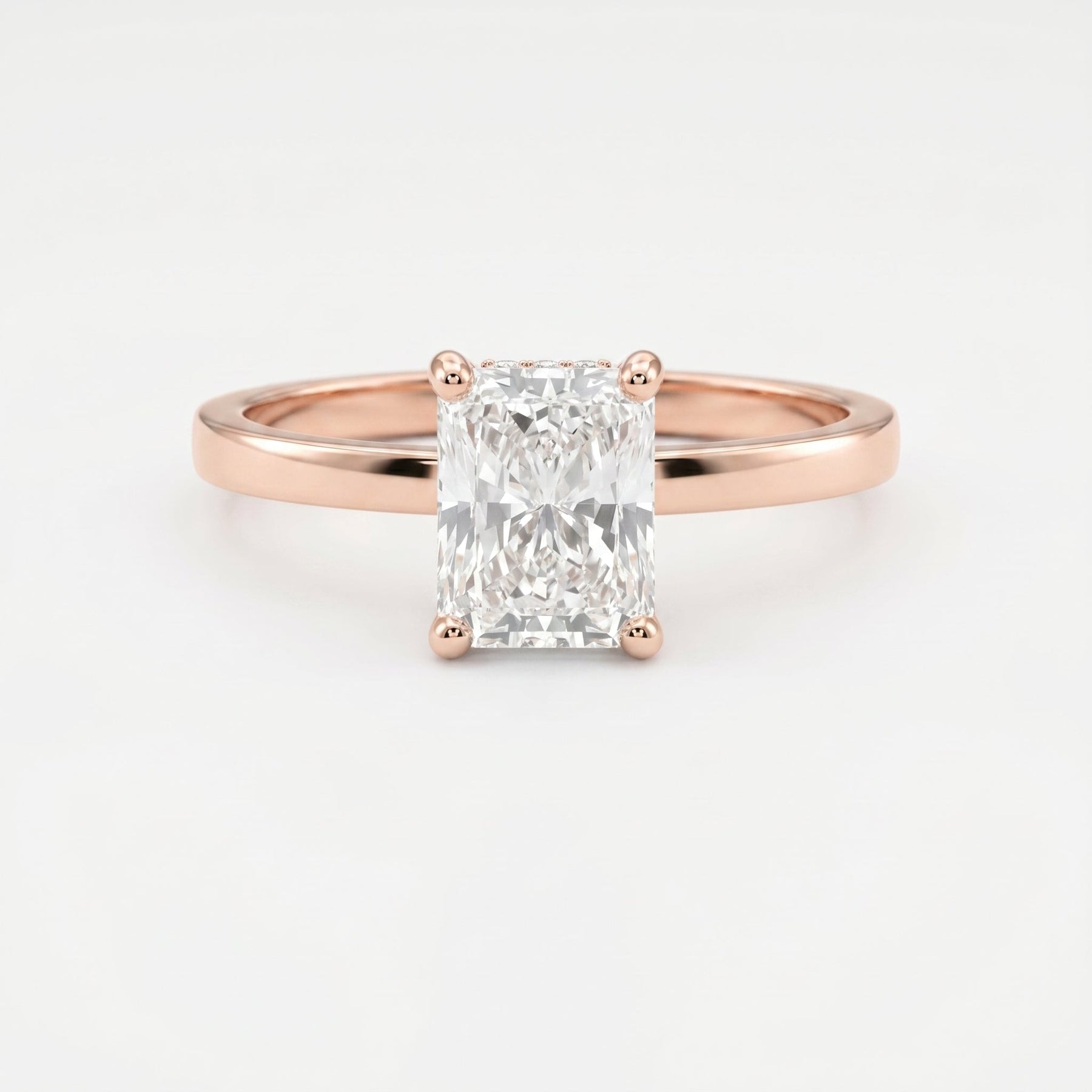 Luster Veil Radiant Hidden Halo Ring