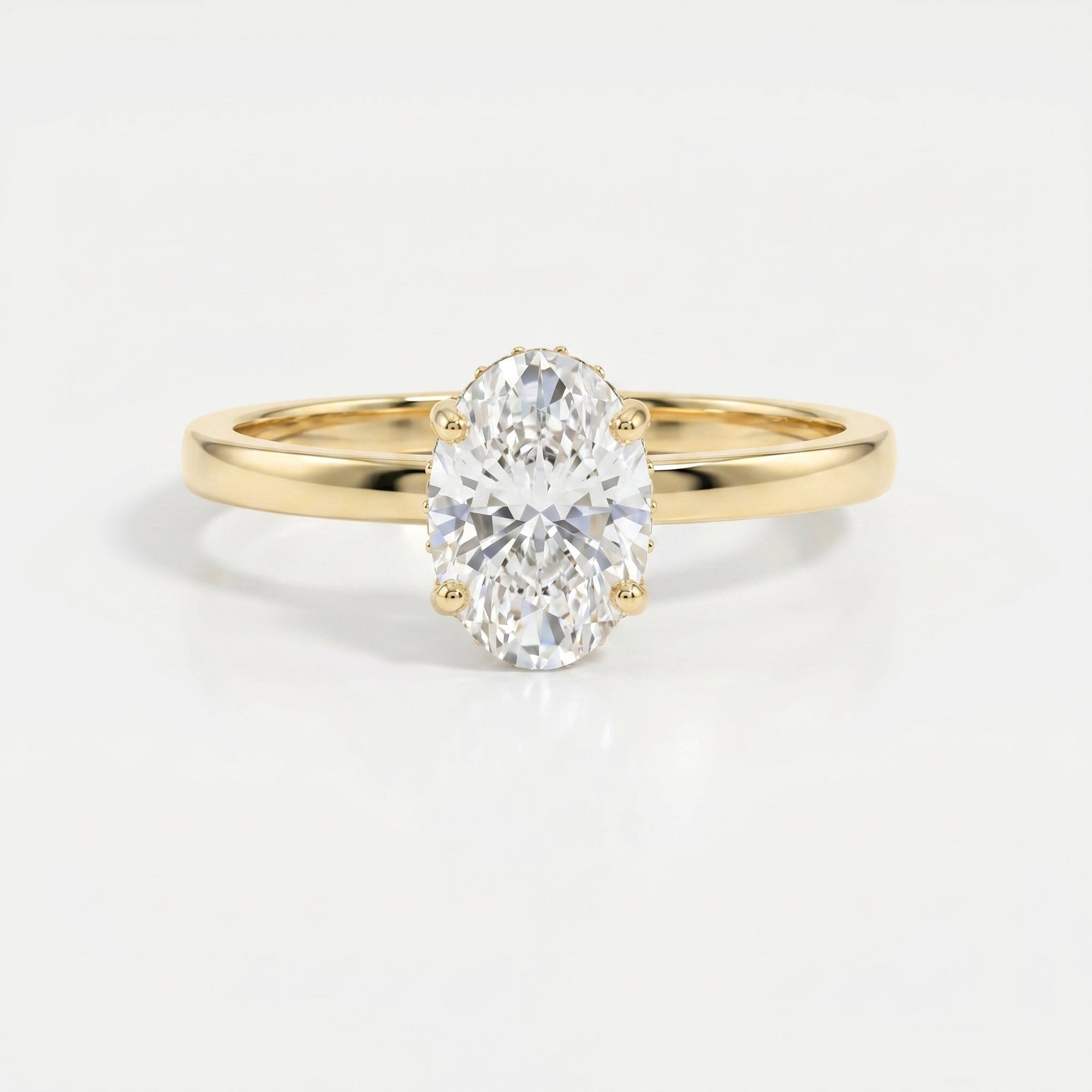 Vellore Aura Oval Brilliant Hidden Halo Ring