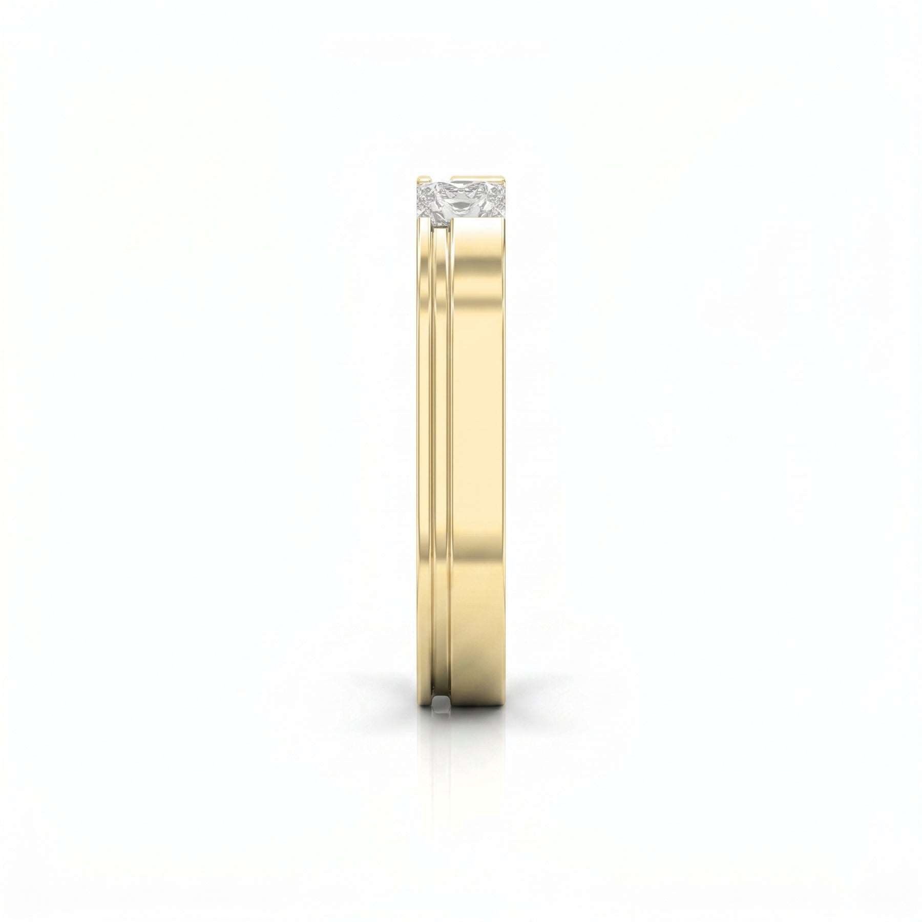 Square Ring for Men Masculine Brilliance diamond Band
