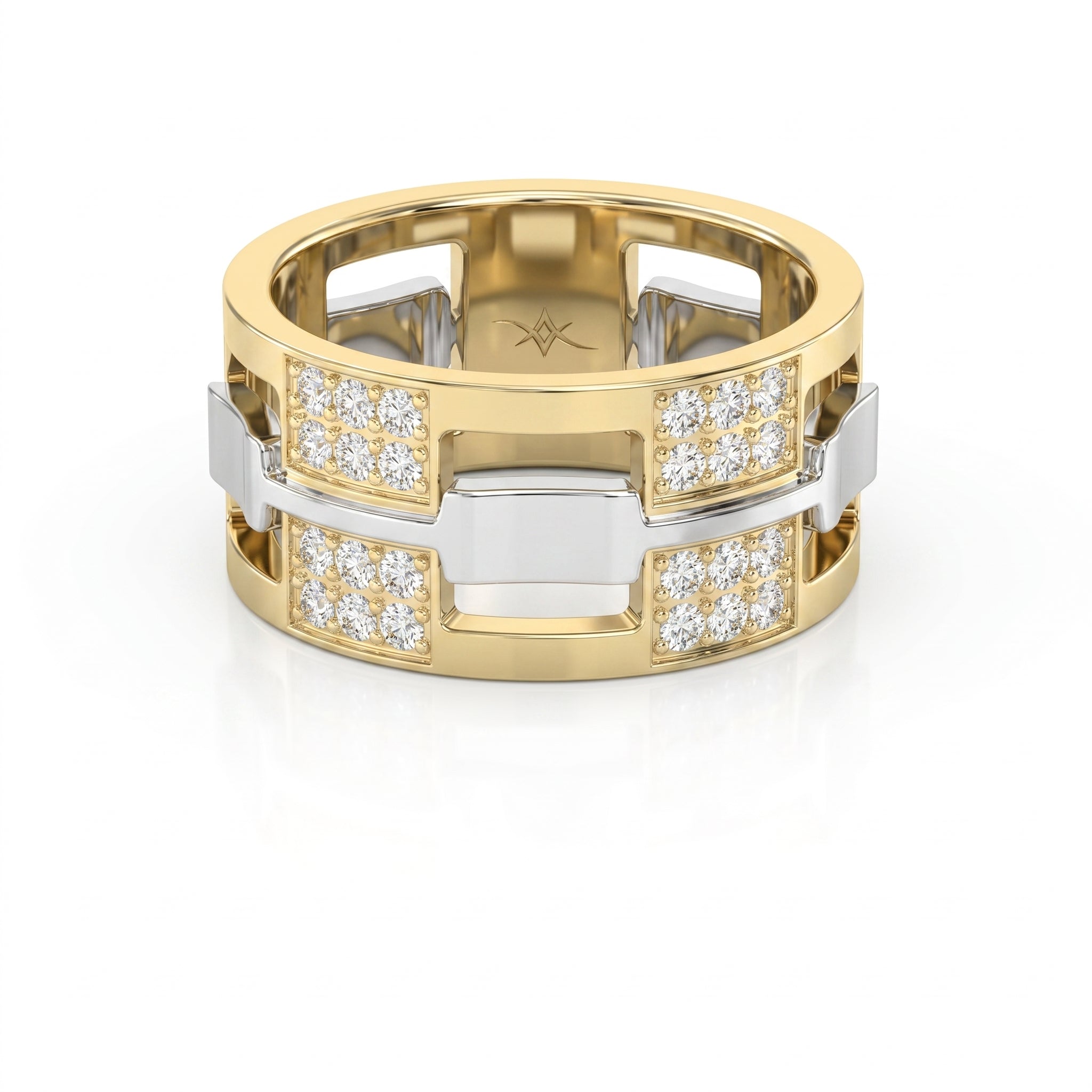 Bold Men’s Wedding Diamond Band