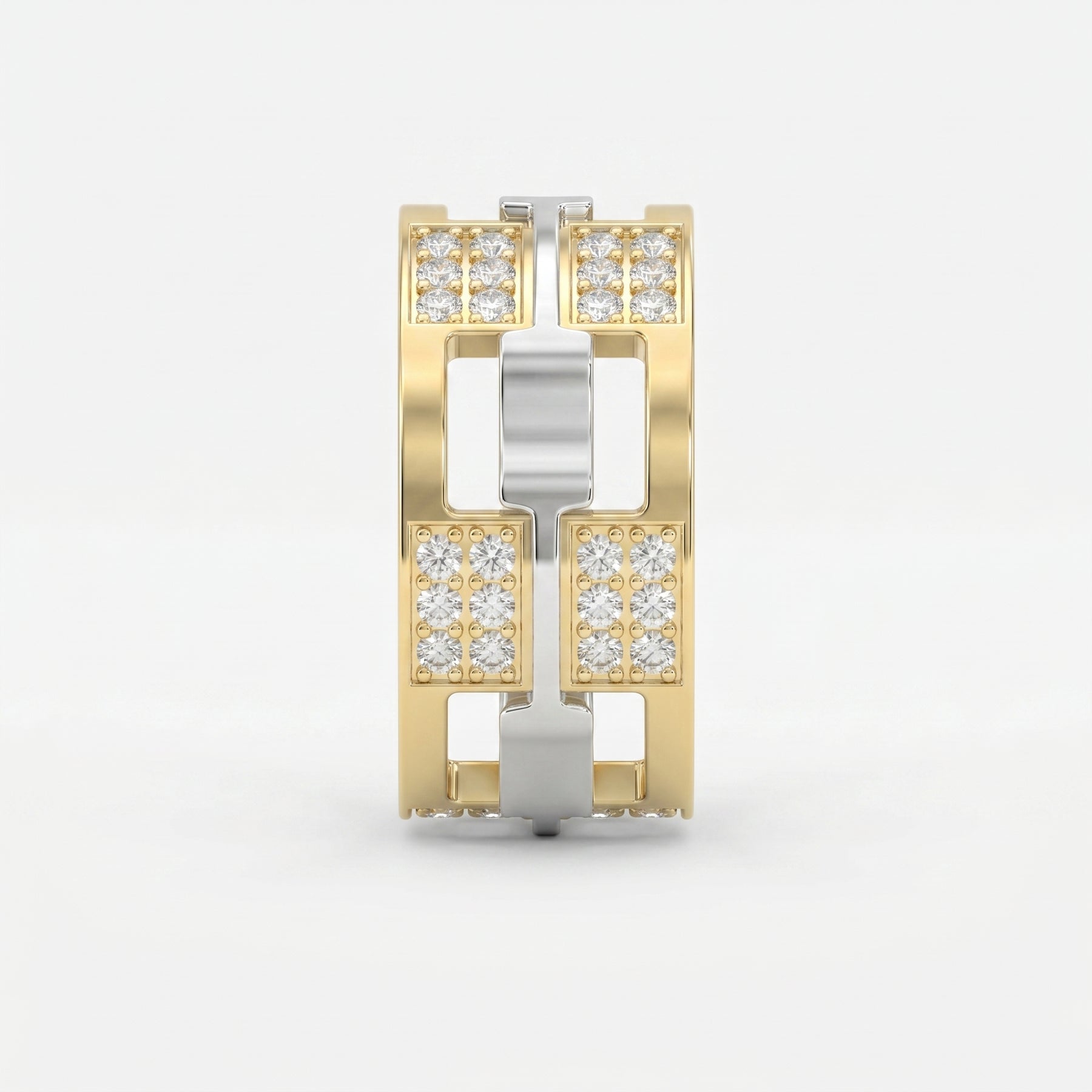 Bold Men’s Wedding Diamond Band