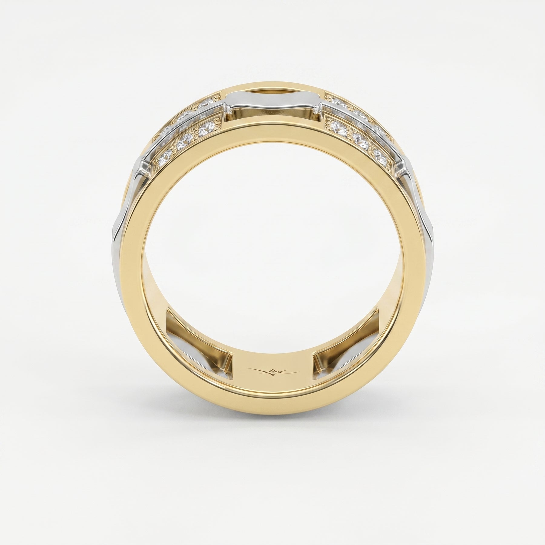 Bold Men’s Wedding Diamond Band