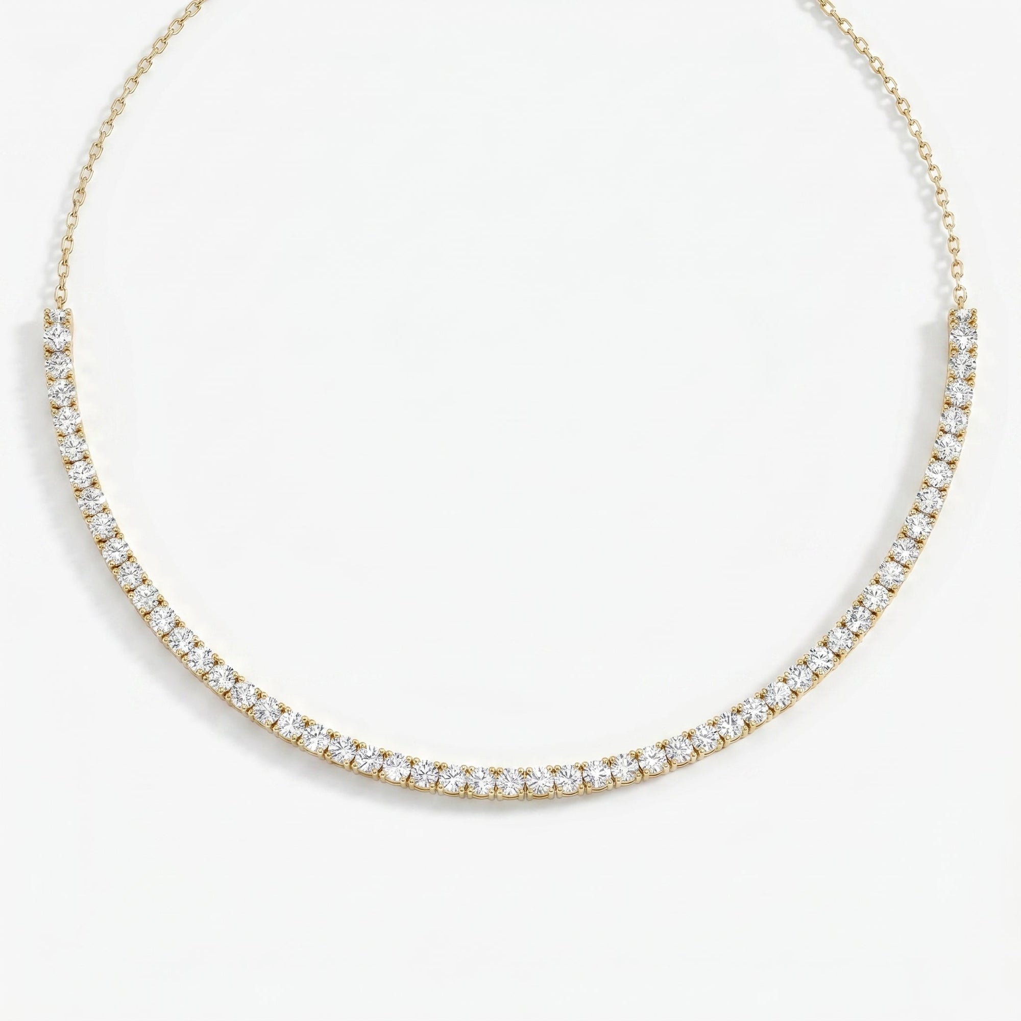 Elegance redefined Round Diamond Tennis Necklace