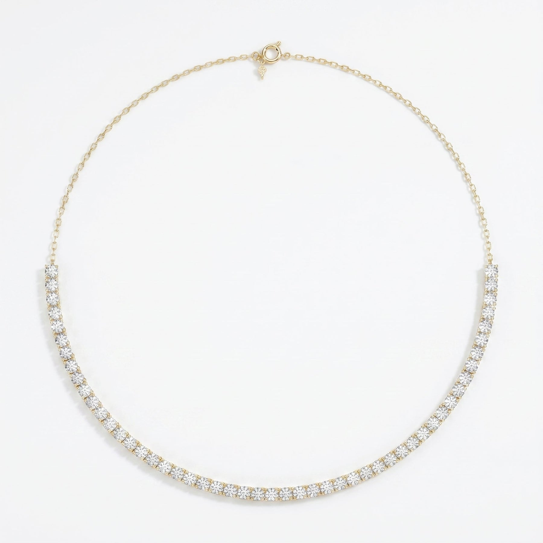 Elegance redefined Round Diamond Tennis Necklace