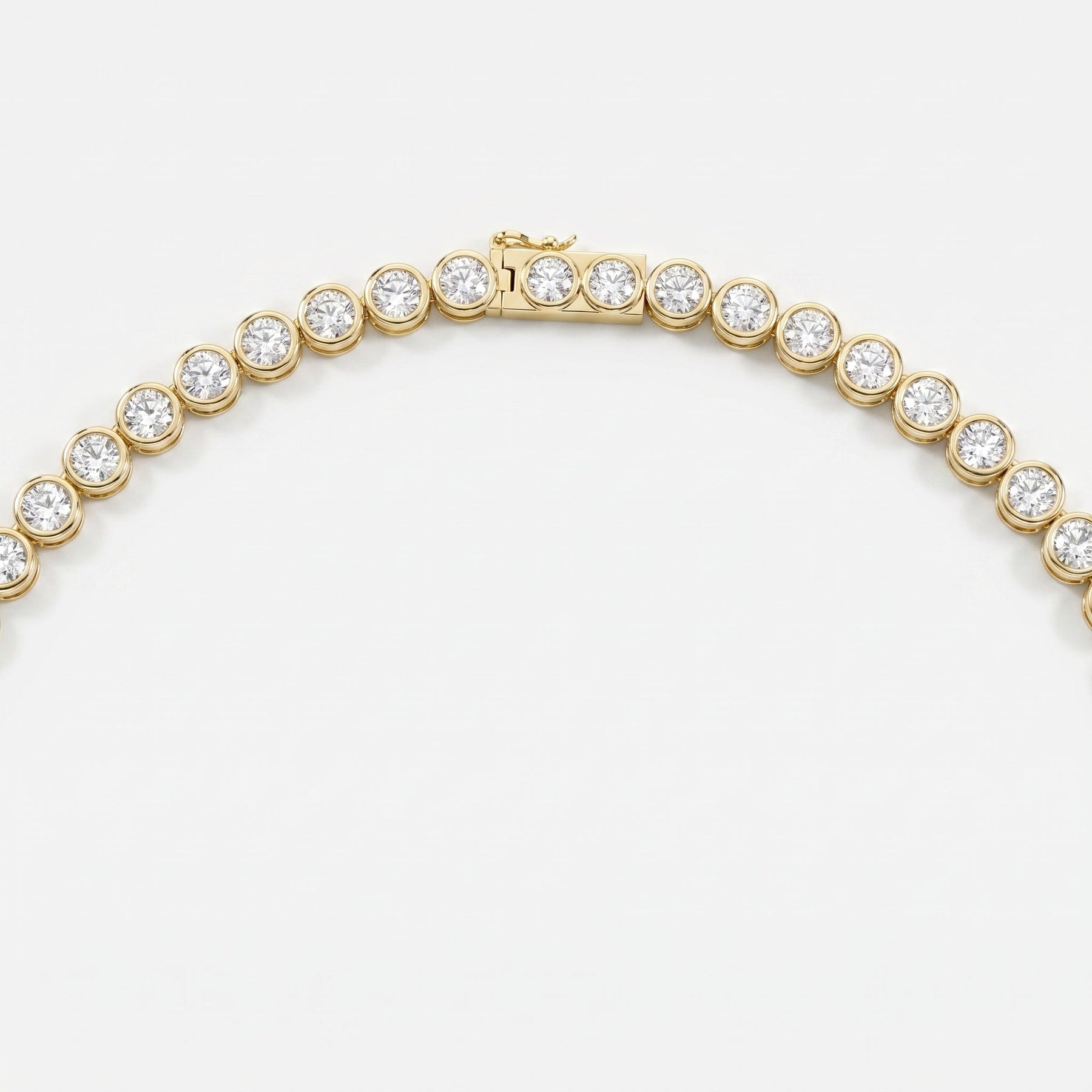 Round Shape Diamond Tennis Necklace