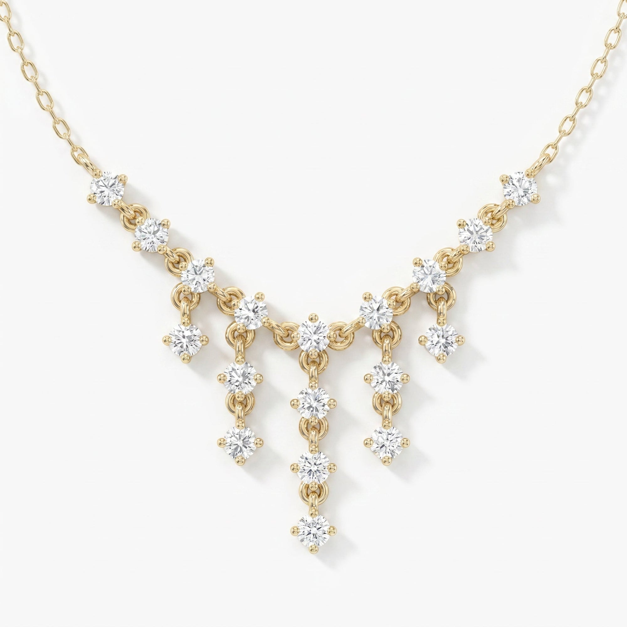 Round Diamond Fashion Necklaces