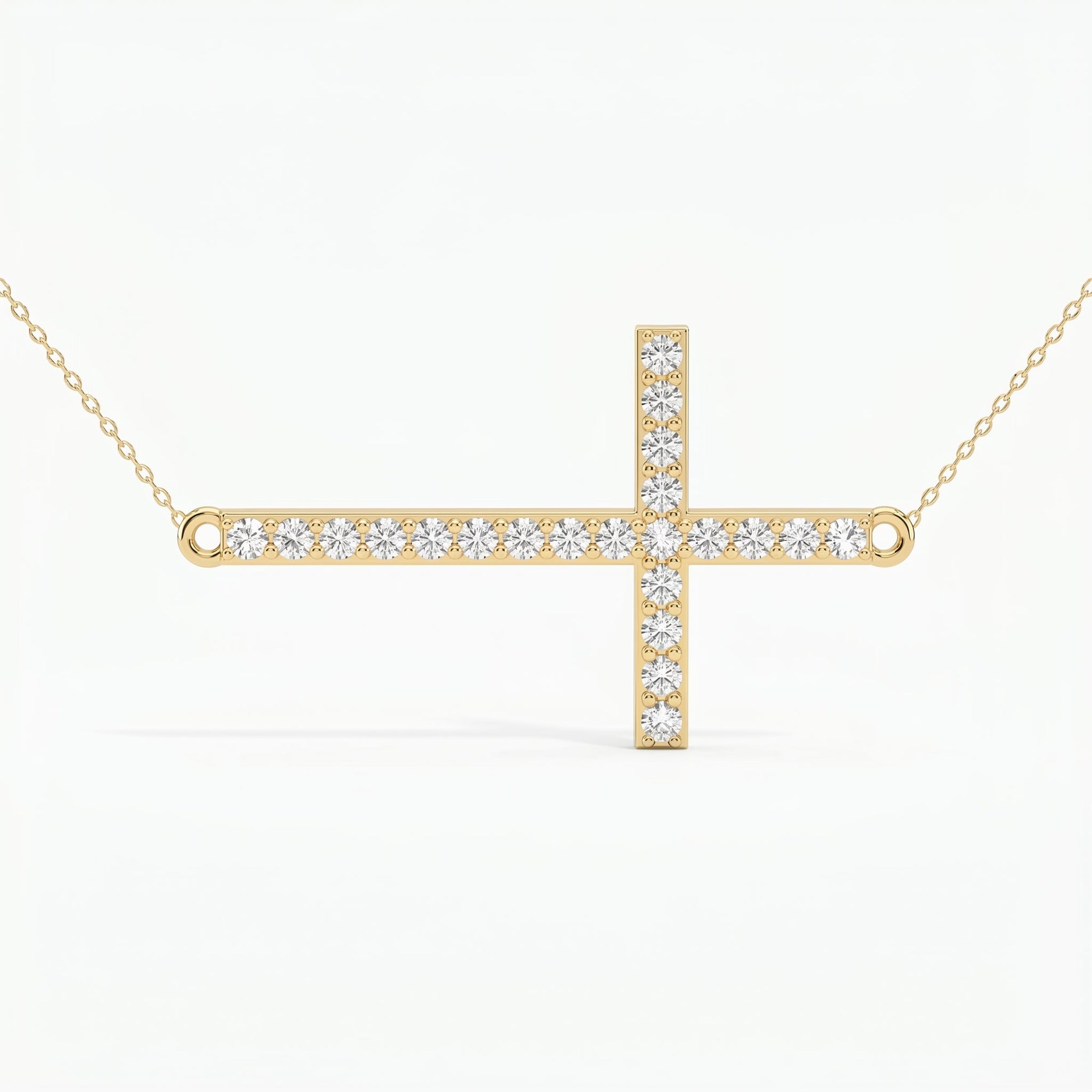 Side Way Cross Fashion Necklace