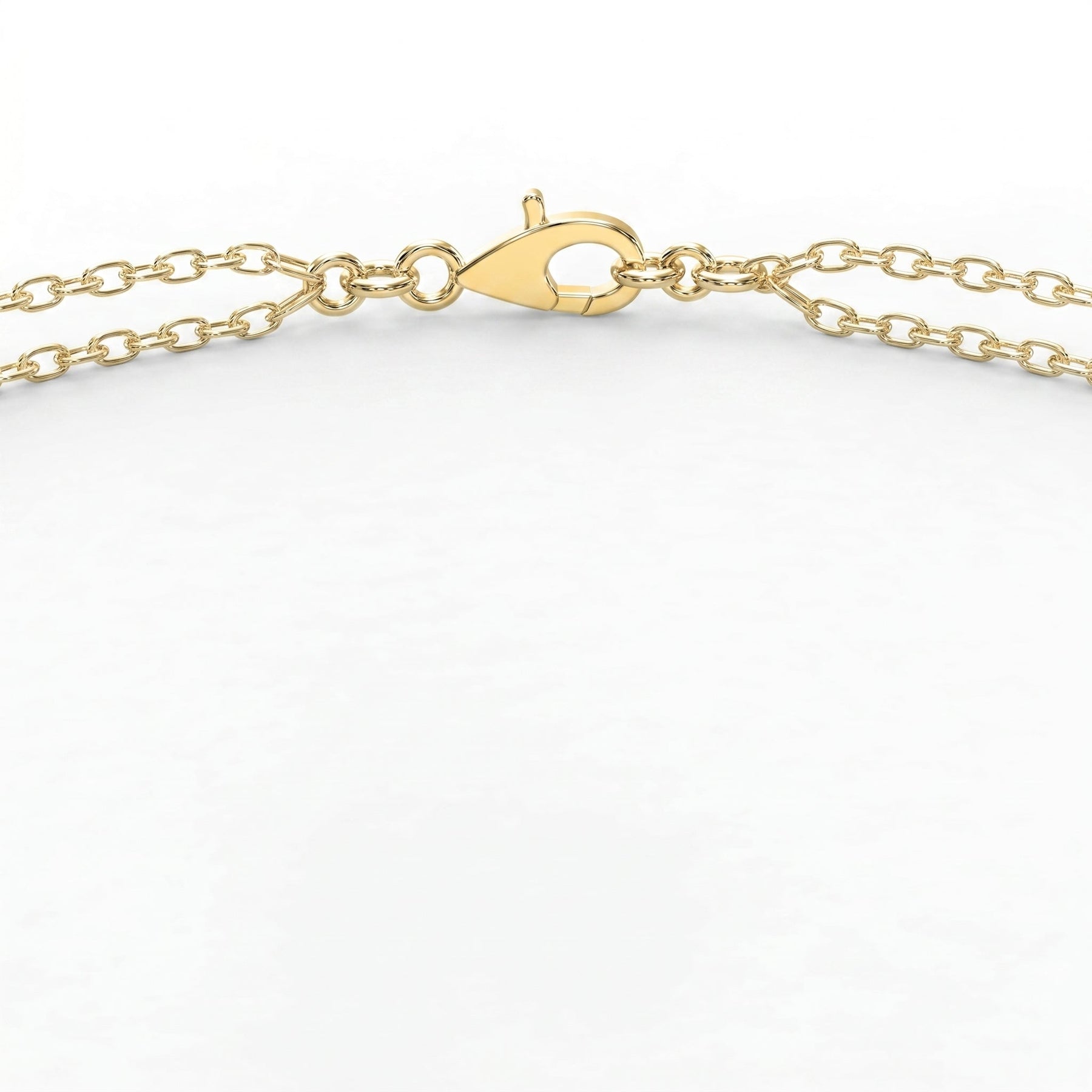 Emerald Cut Diamond Halo Double Chain Statement Design Bracelet