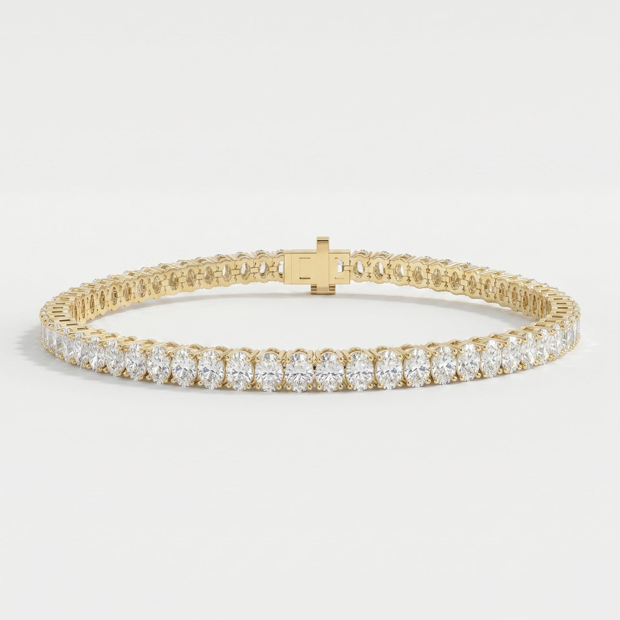 Oval Shape Diamond Tennis Bracelet