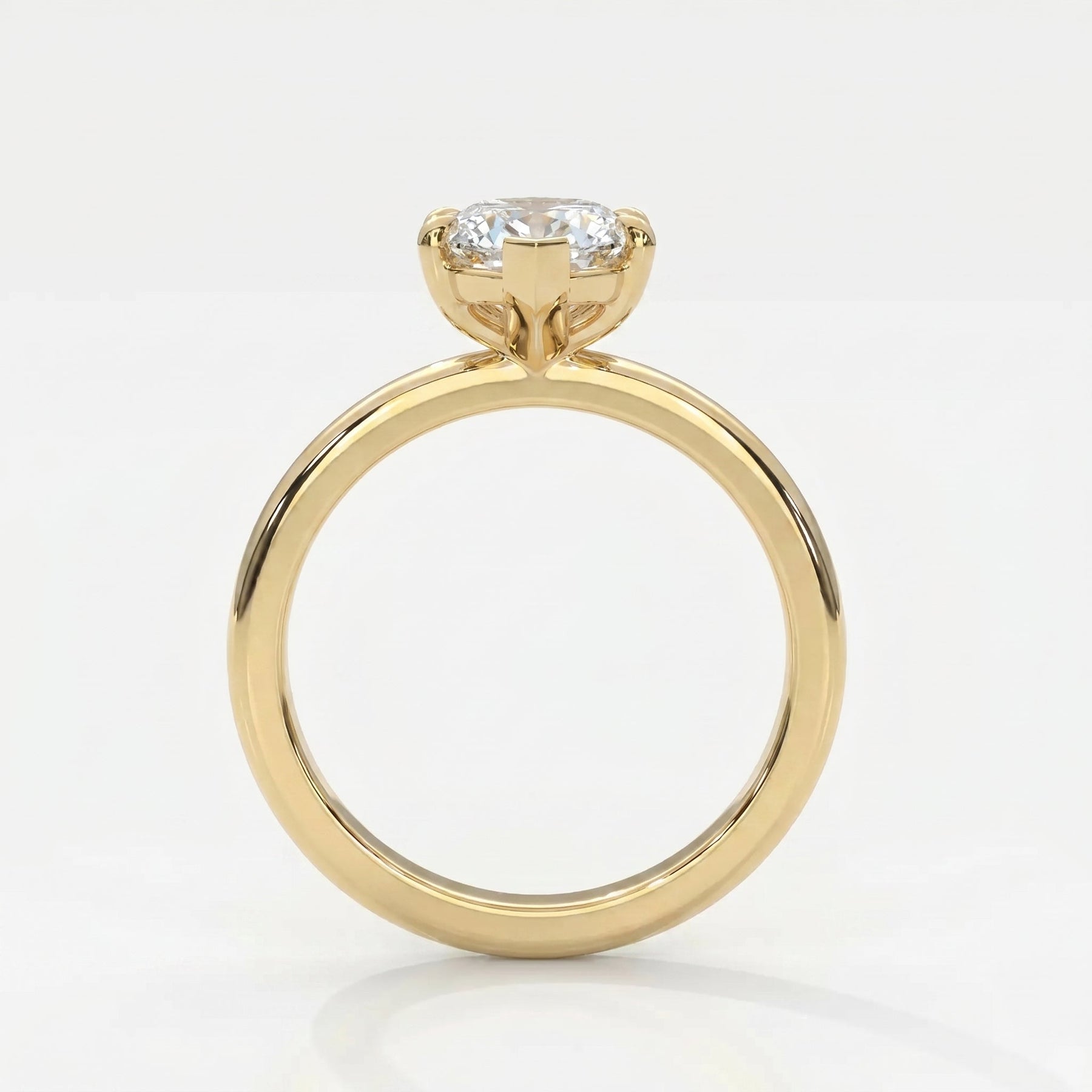 Marquise-cut solitaire engagement ring