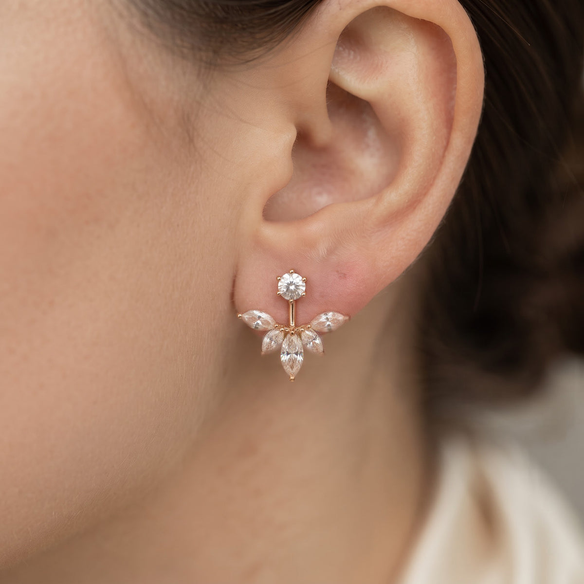 Floral Cluster Earrings|  Pear Cut Flower Earring