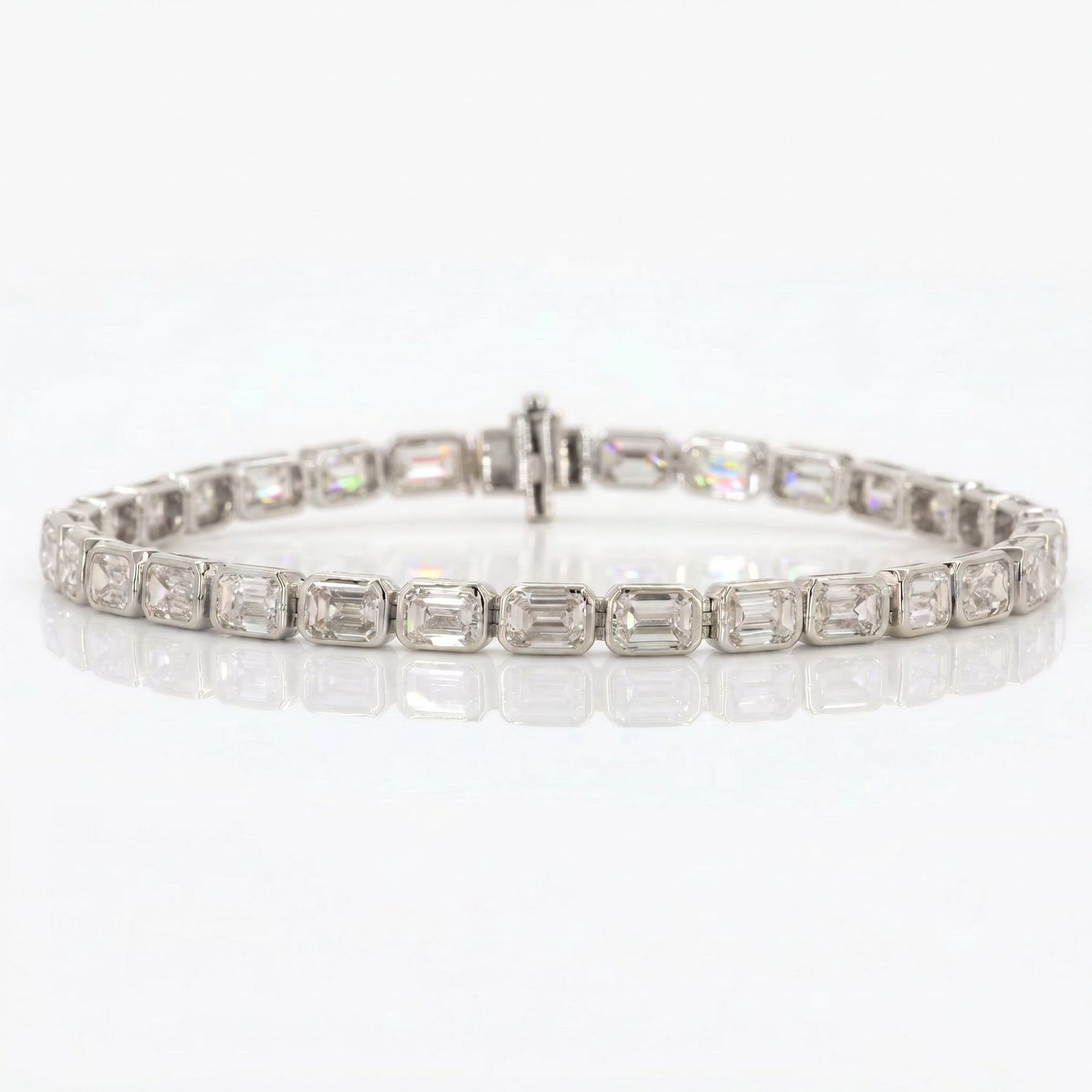 Diamond bracelet on a white background