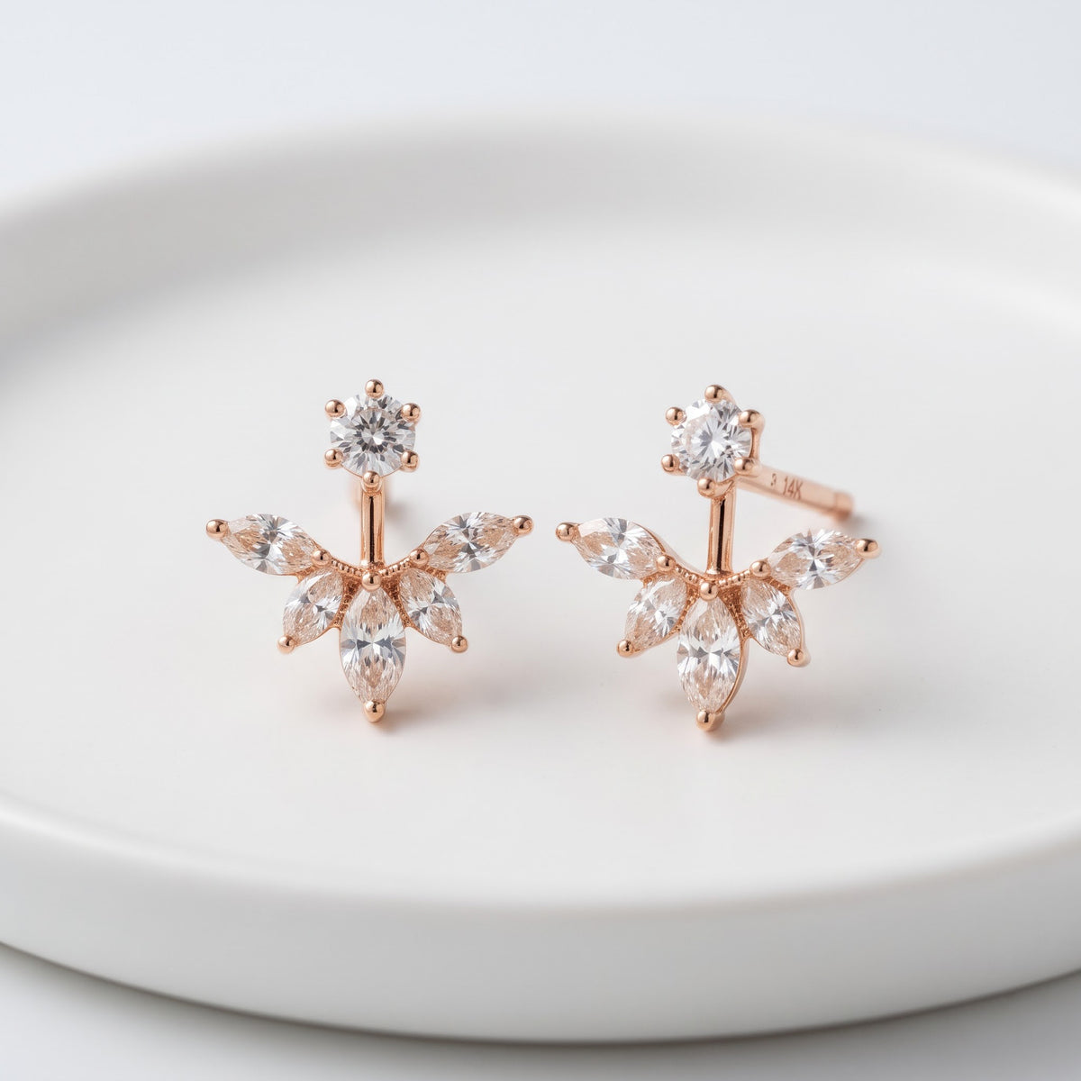Floral Cluster Earrings|  Pear Cut Flower Earring