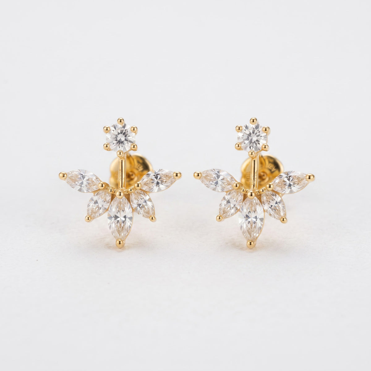 Floral Cluster Earrings|  Pear Cut Flower Earring