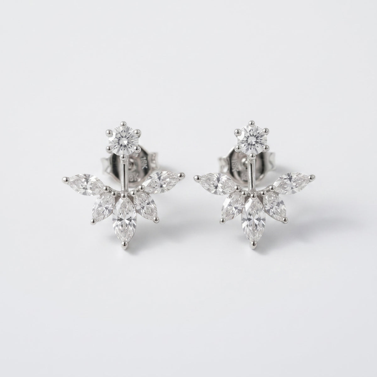 Floral Cluster Earrings|  Pear Cut Flower Earring