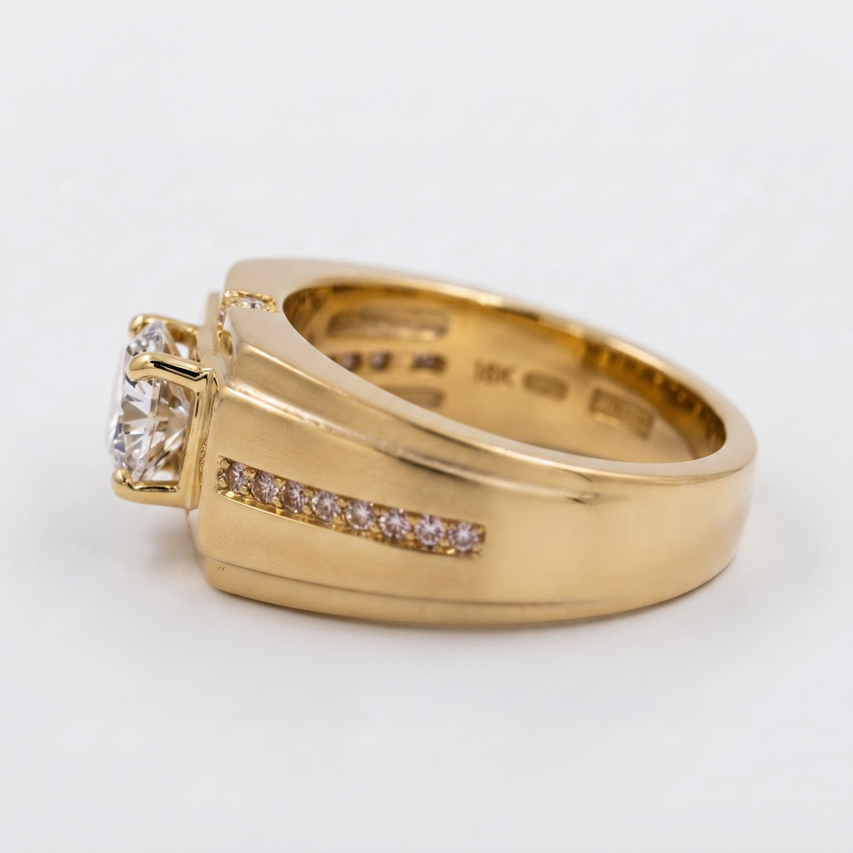 Round Cut Diamond Men's Ring