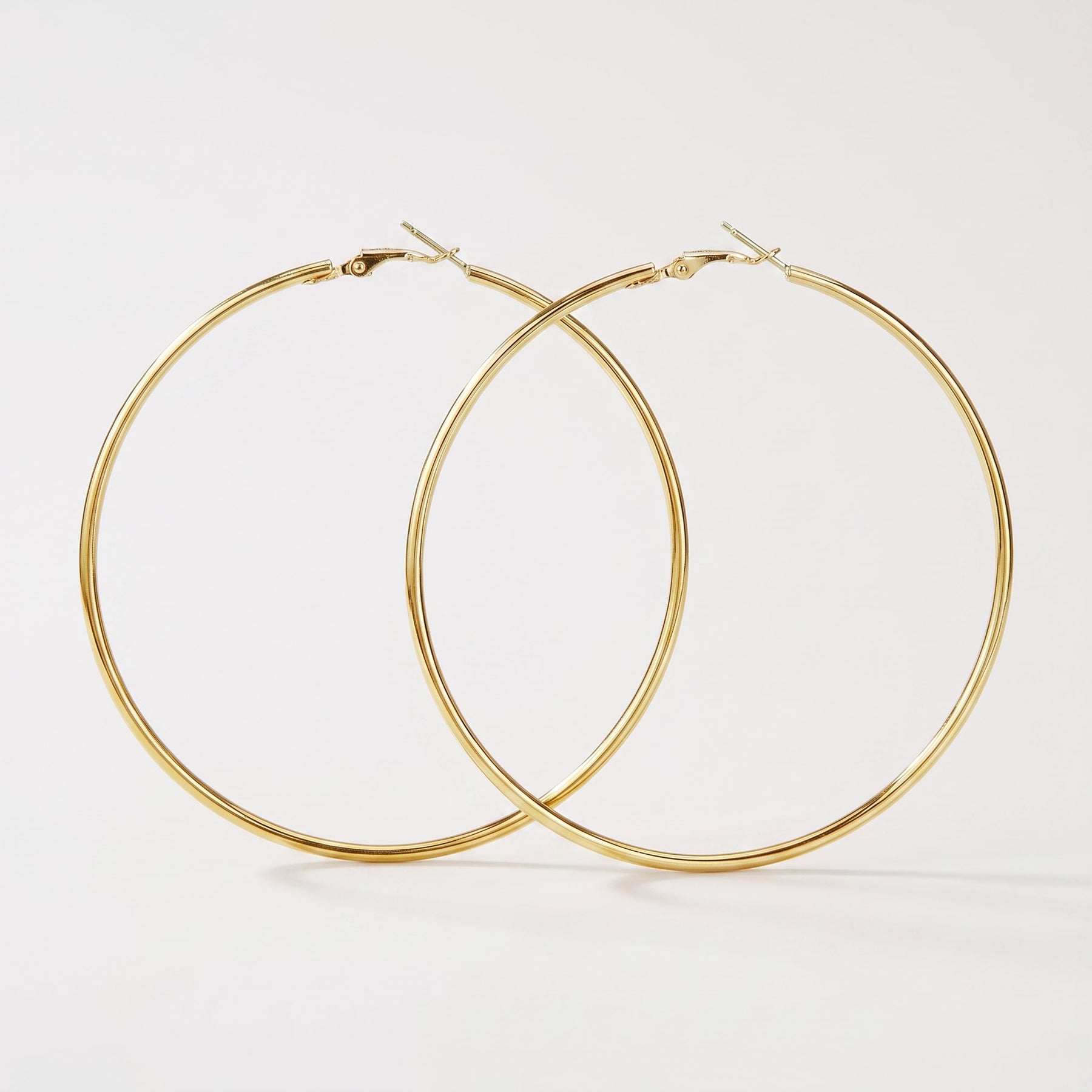 Oval Gold Hoop Earrings, Minimalist Dainty Hoops