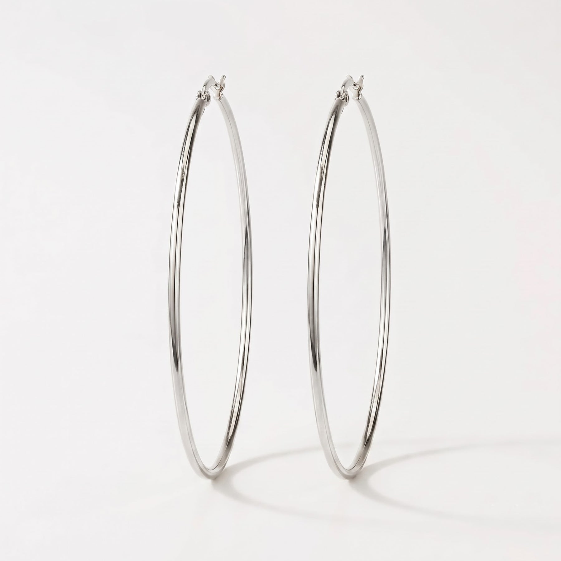 Oval Gold Hoop Earrings, Minimalist Dainty Hoops