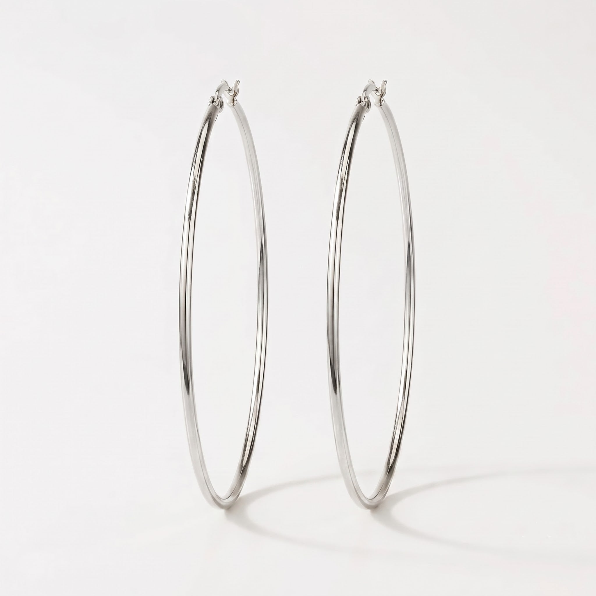 Oval Gold Hoop Earrings, Minimalist Dainty Hoops