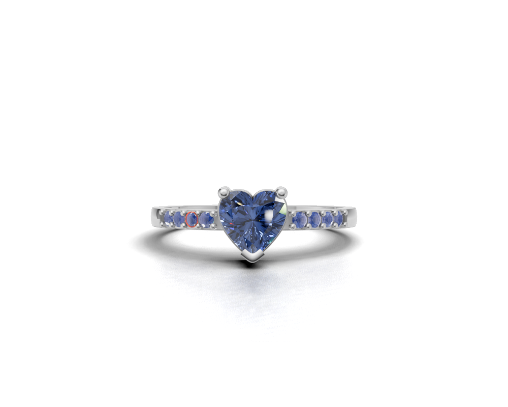 Sparkling Heart Solitaire Ring – Genuine 925 Sterling Silver & Clear CZ