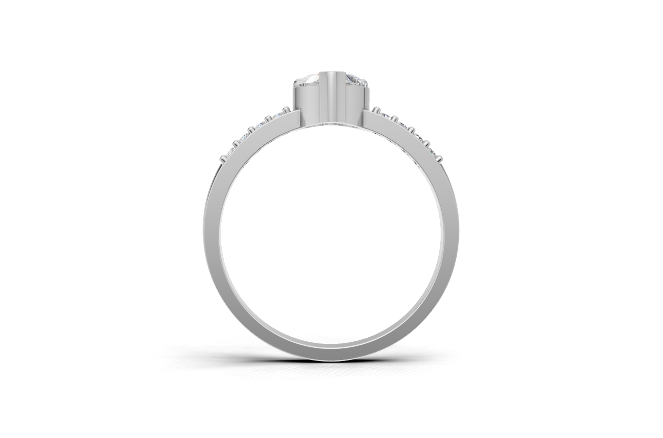 Sparkling Heart Solitaire Ring – Genuine 925 Sterling Silver & Clear CZ