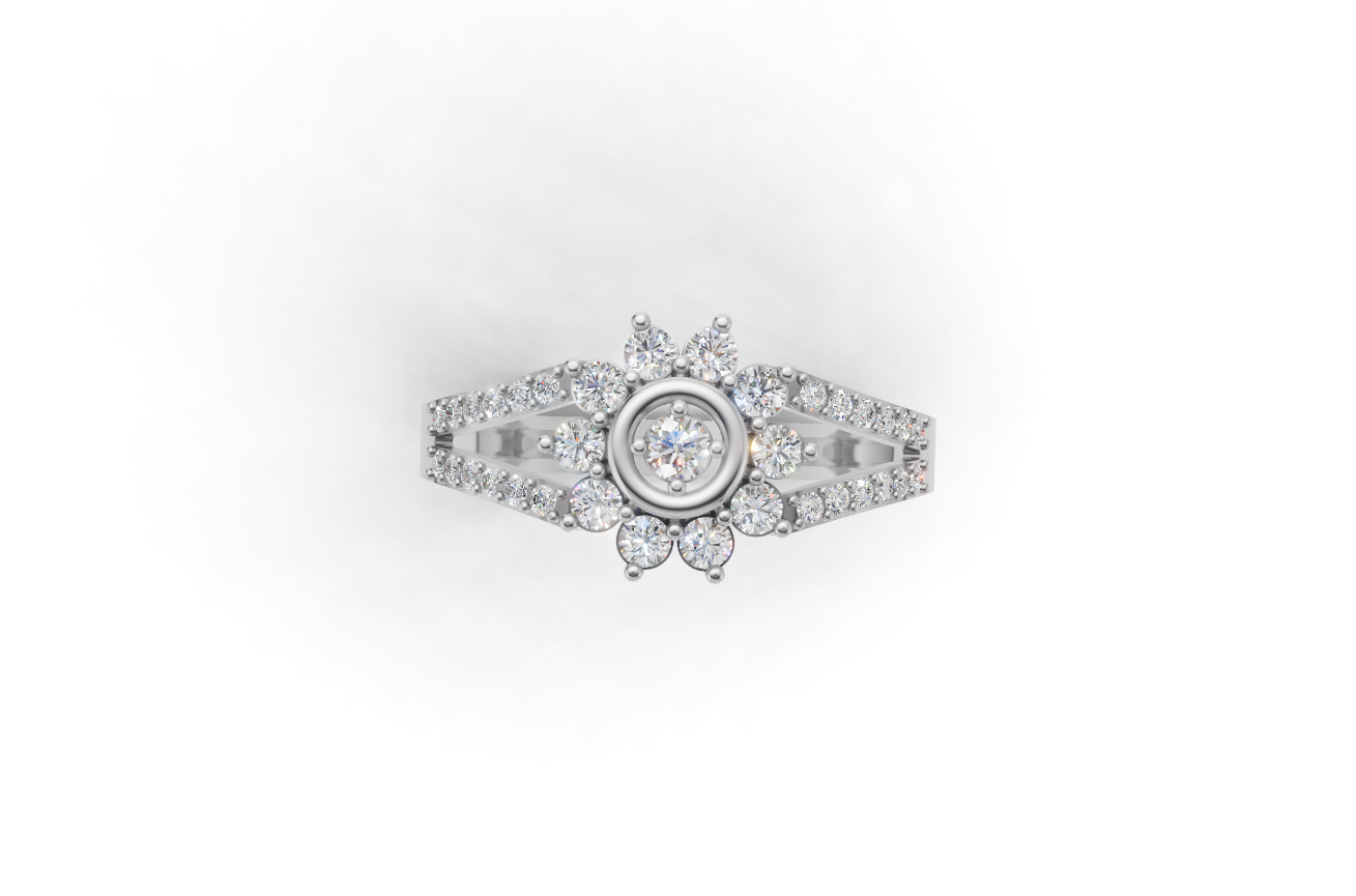 The Geometric Trinity Faceted Ring